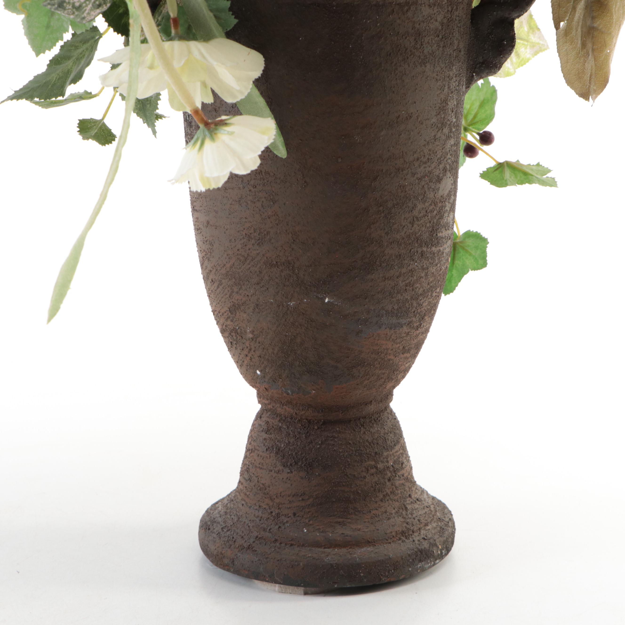 Artificial Flowers with Matte Glaze Ceramic Vase and More Table Accessories