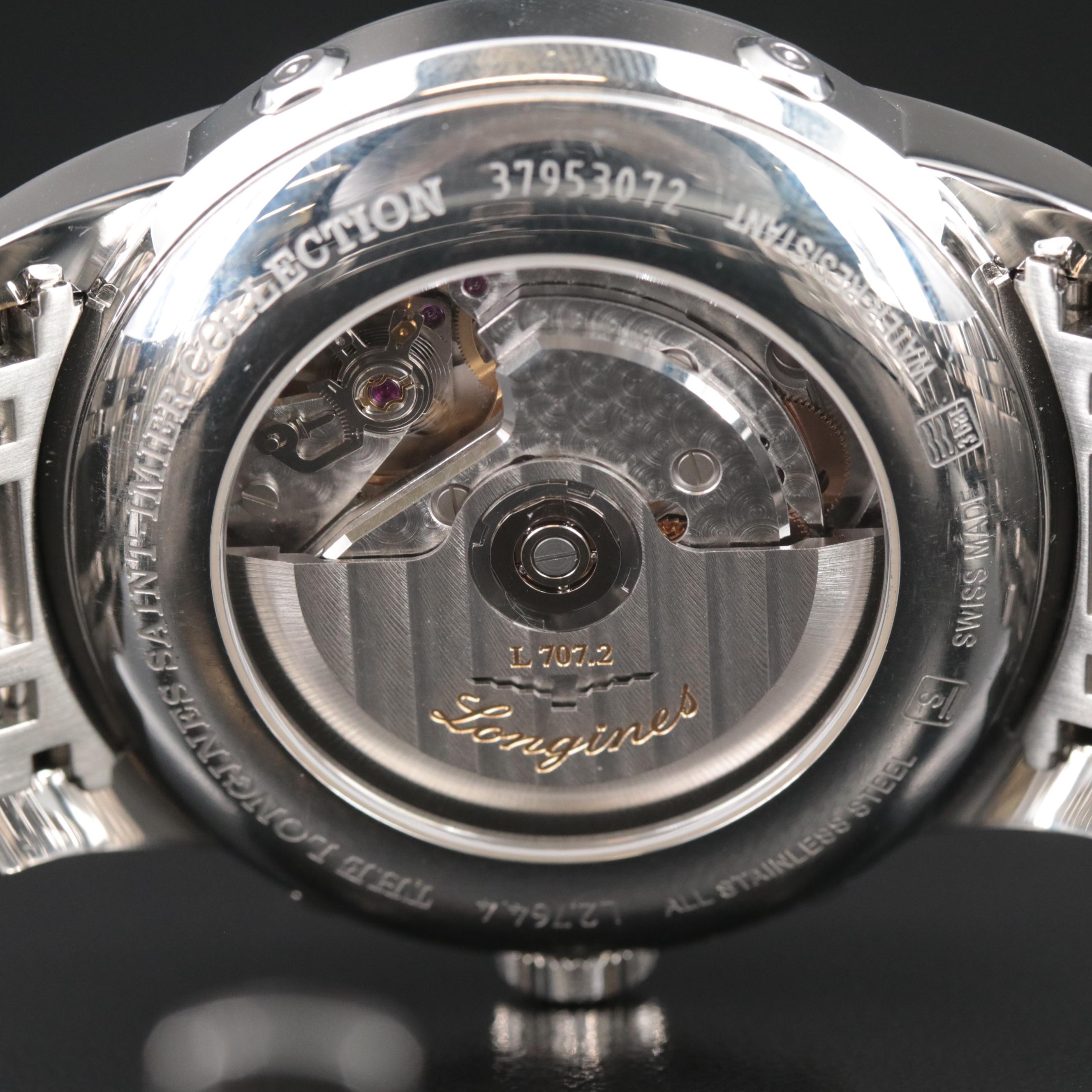 Longines Saint-Imier 44mm Steel Black Automatic Watch