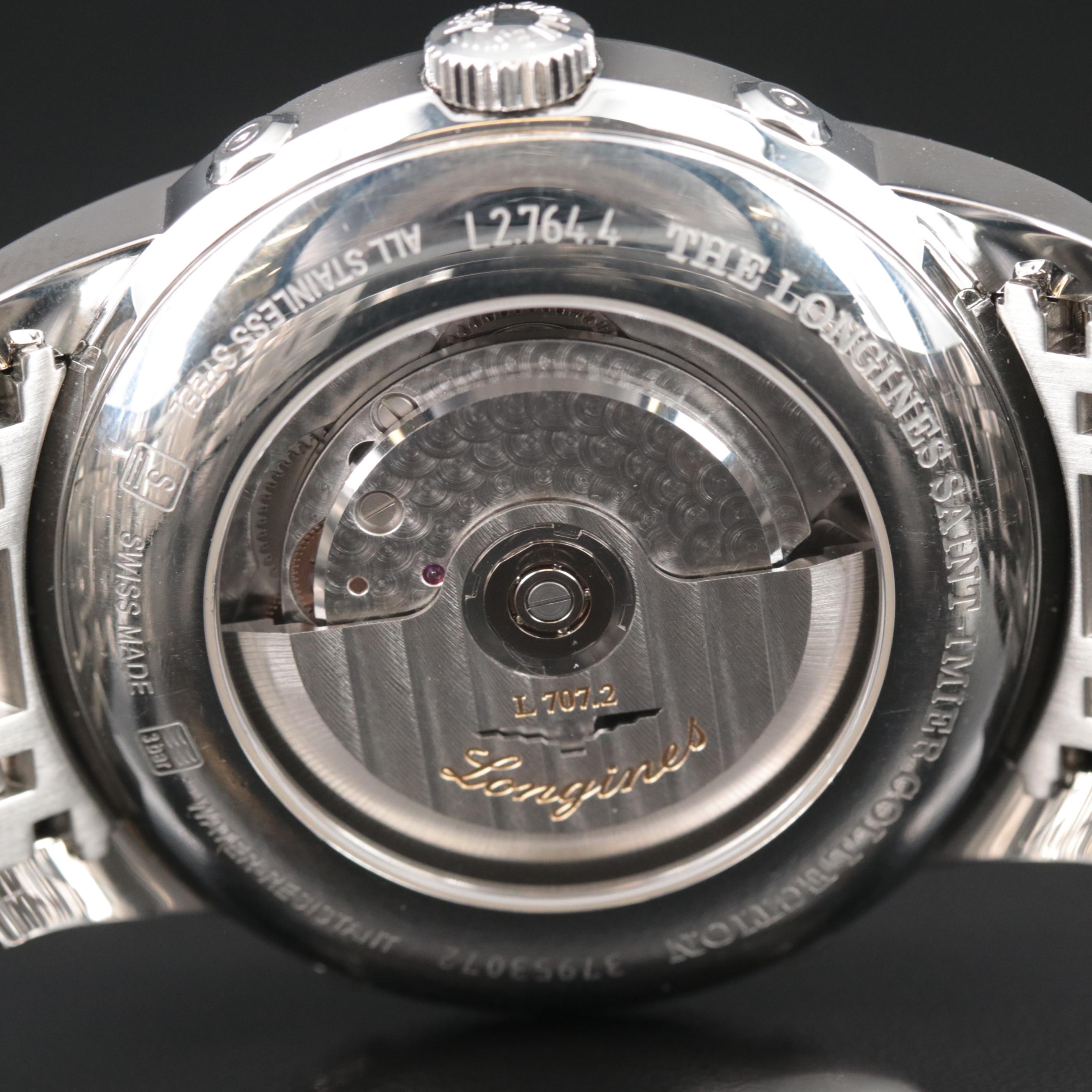 Longines Saint-Imier 44mm Steel Black Automatic Watch