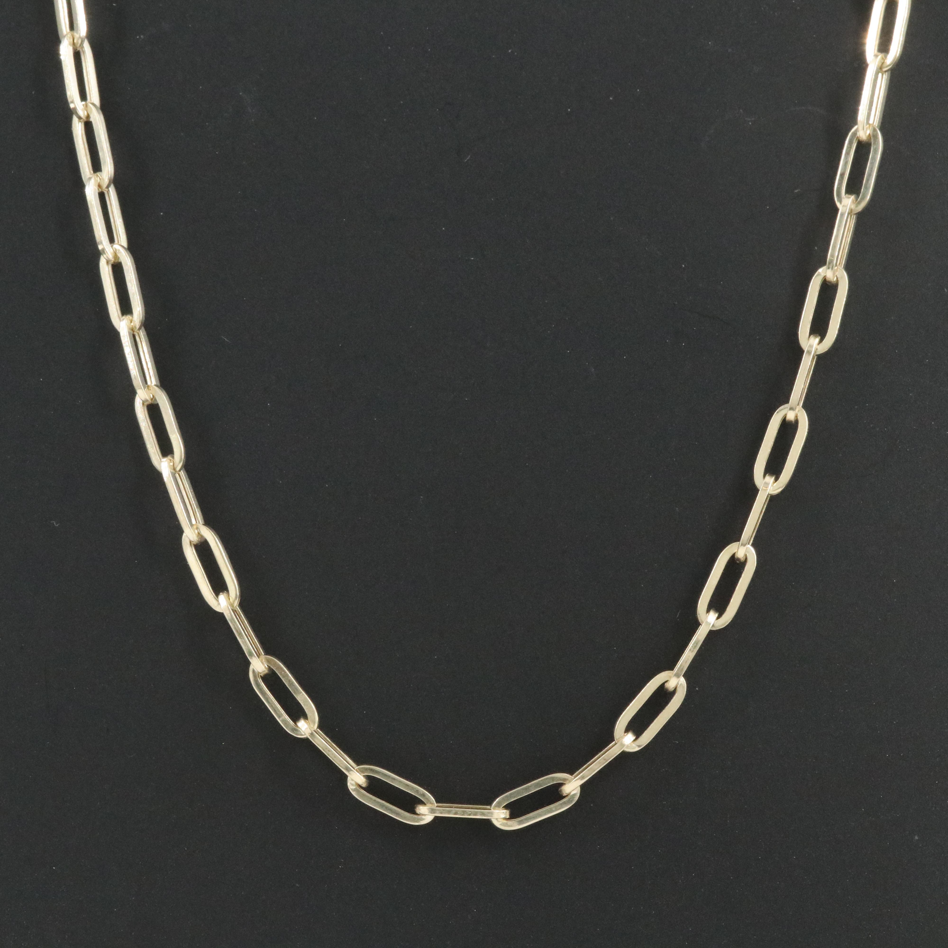 14K Paper Clip Link Necklace