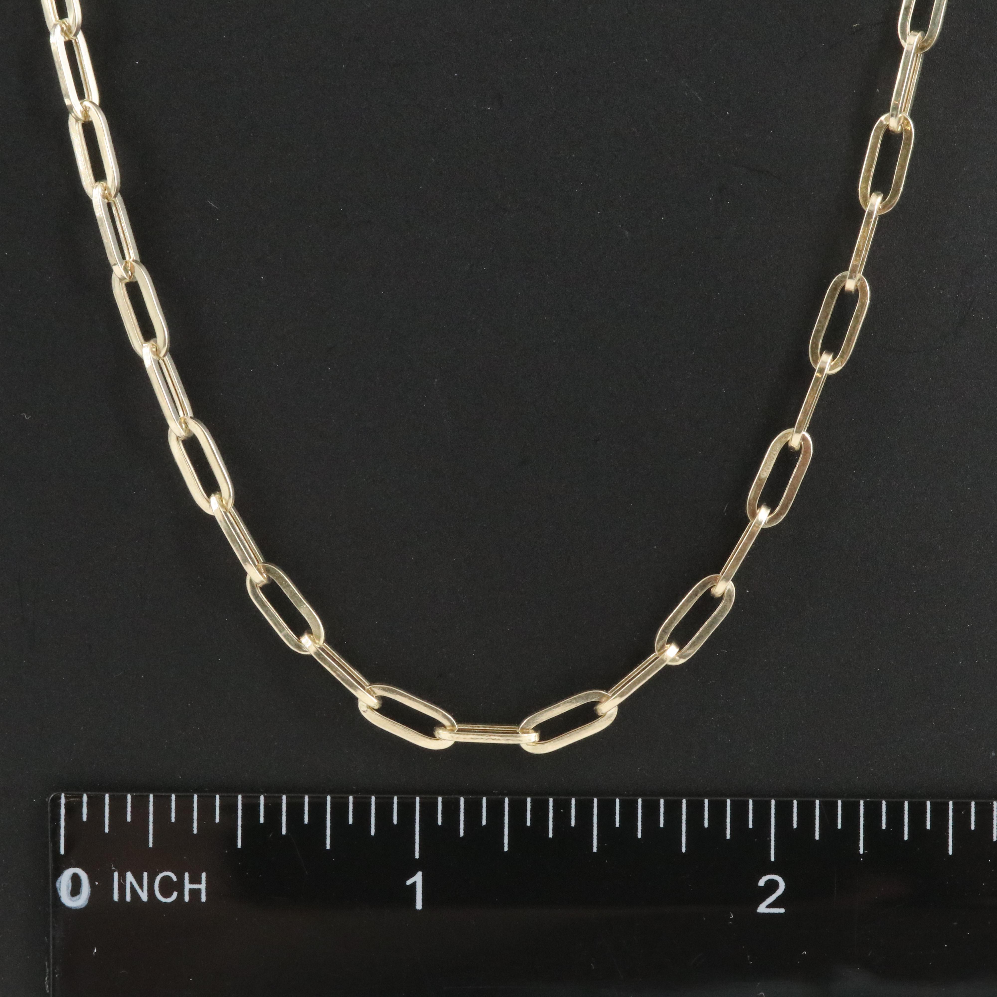 14K Paper Clip Link Necklace