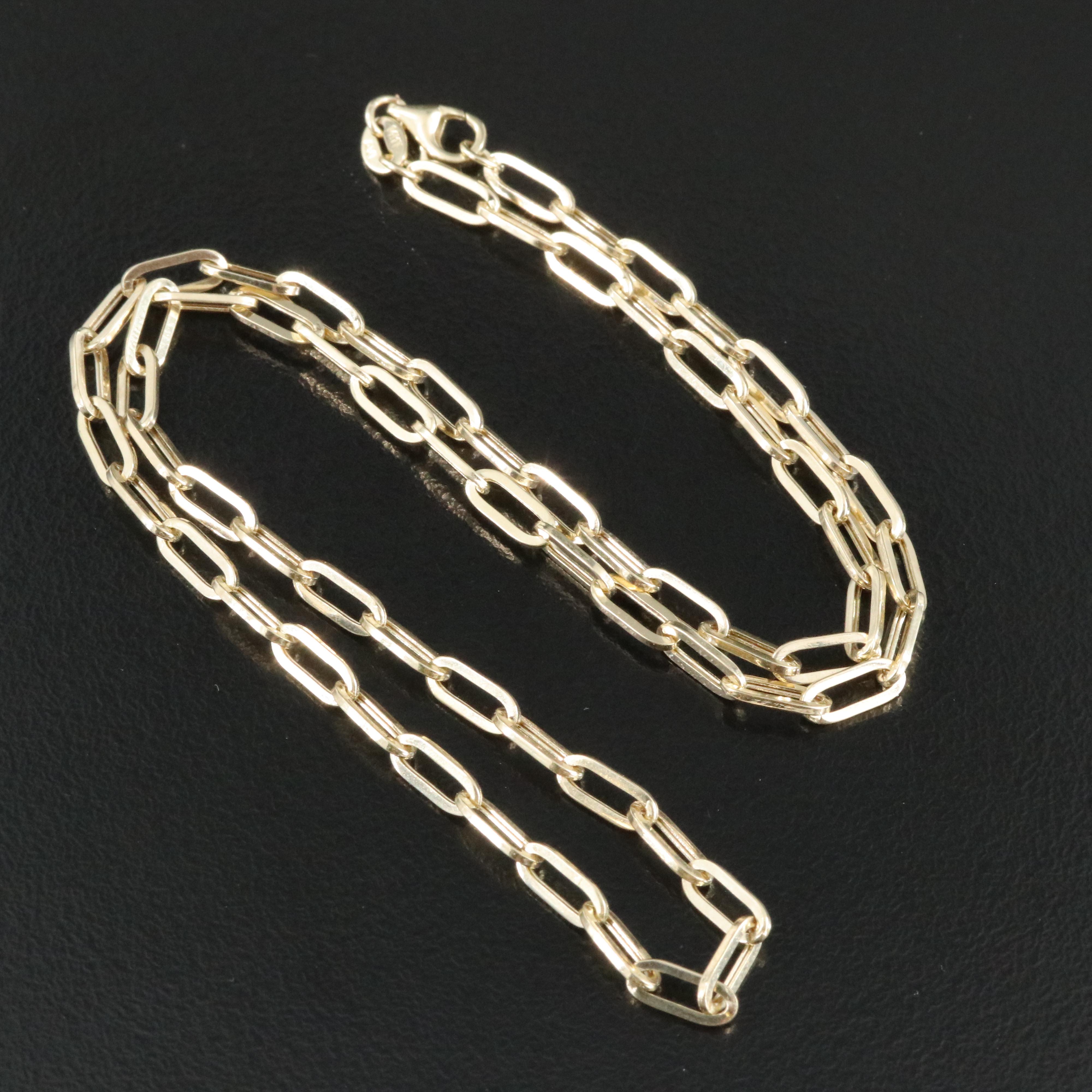 14K Paper Clip Link Necklace