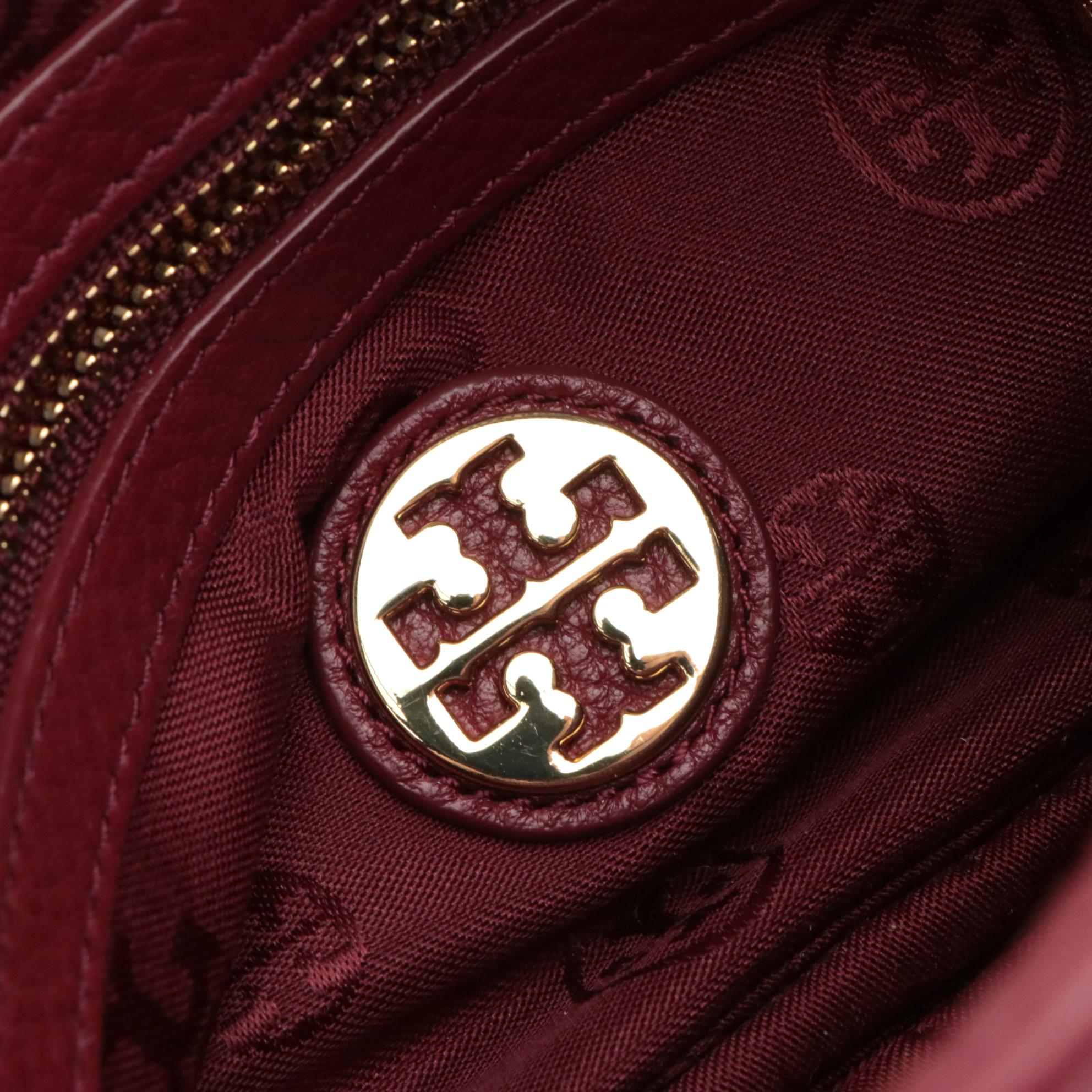 Tory Burch Grain Leather Crossbody with Tassels and Saffiano Leather Wristlet