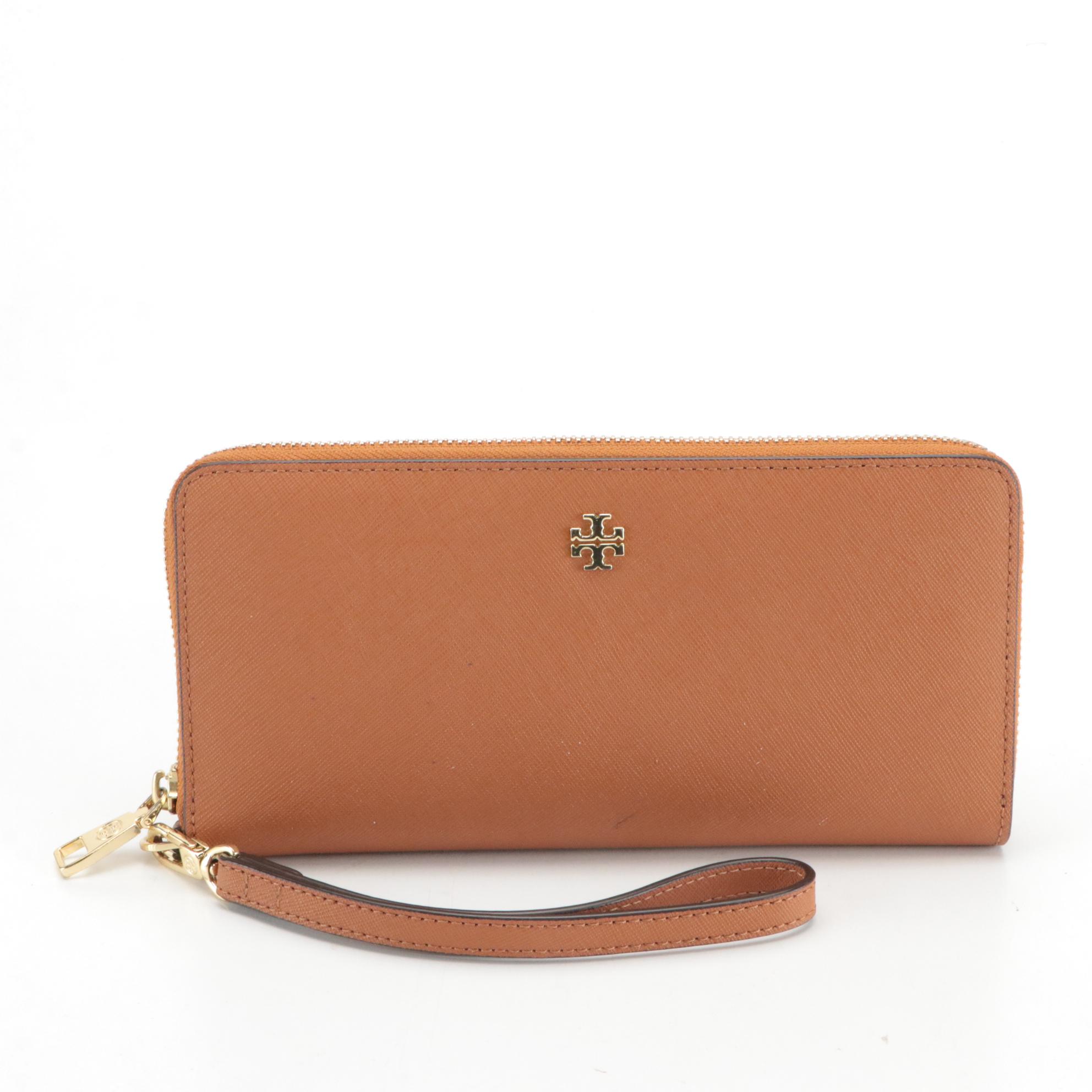 Tory Burch Grain Leather Crossbody with Tassels and Saffiano Leather Wristlet