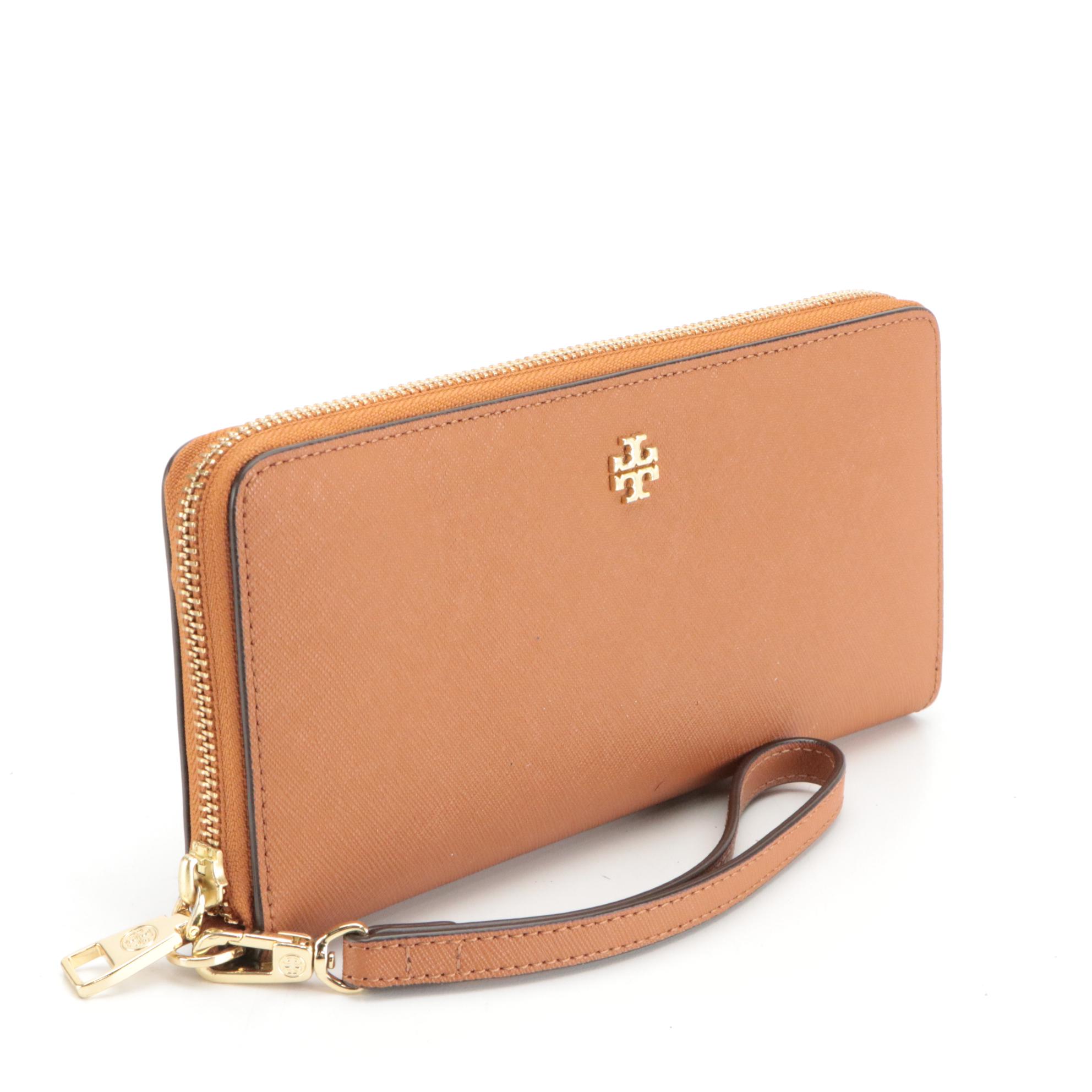 Tory Burch Grain Leather Crossbody with Tassels and Saffiano Leather Wristlet