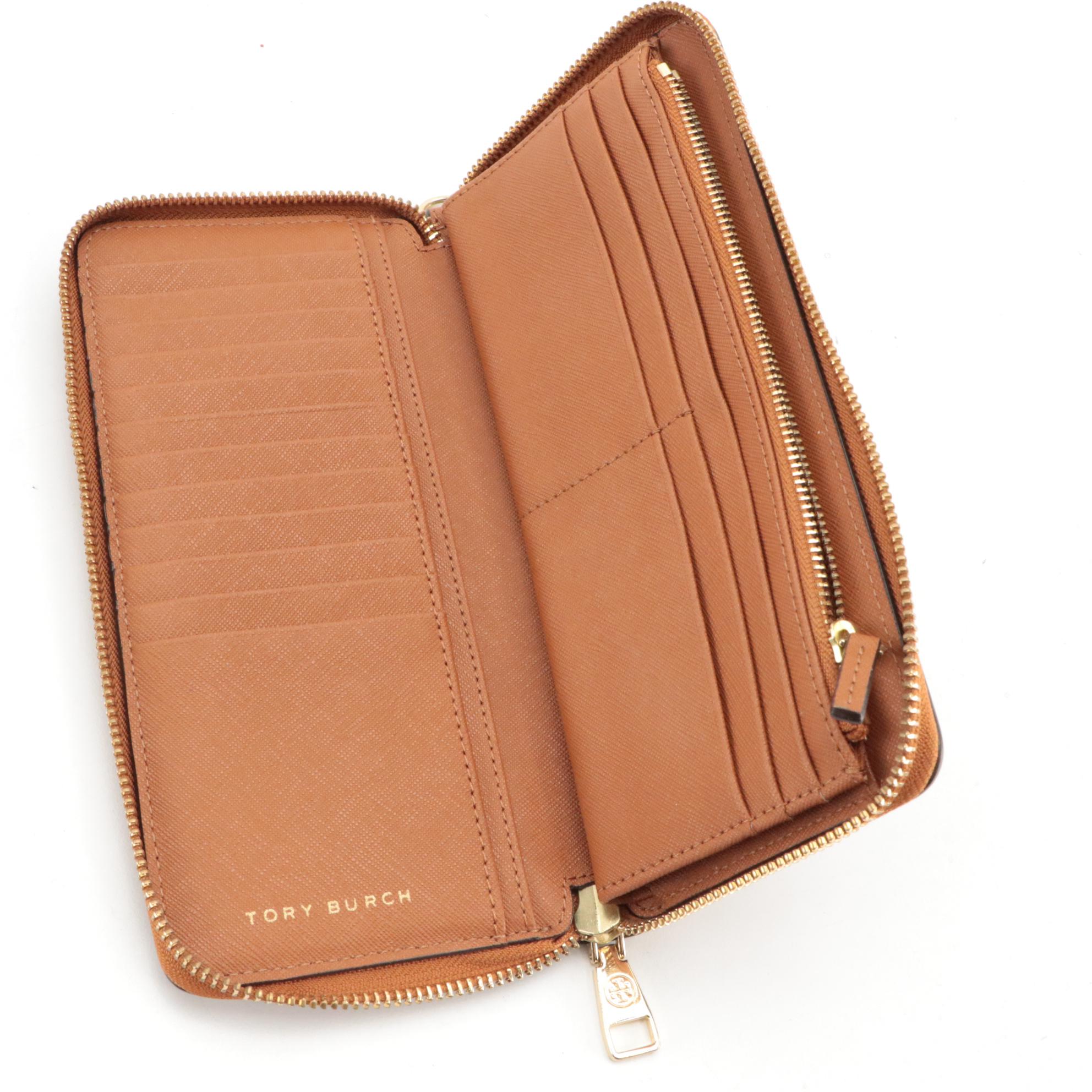 Tory Burch Grain Leather Crossbody with Tassels and Saffiano Leather Wristlet