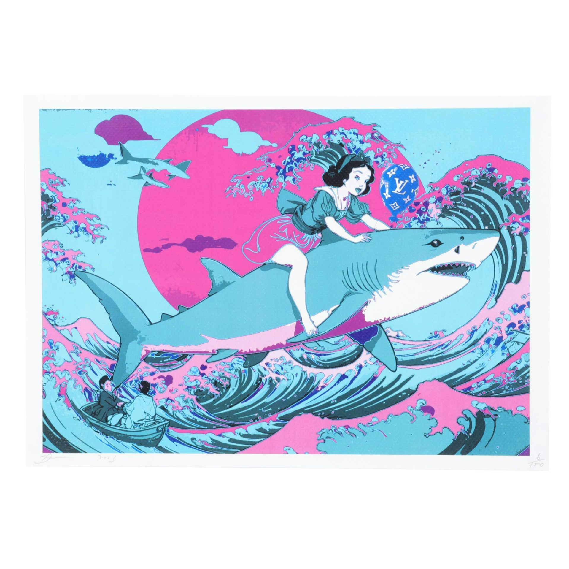 Death NYC Pop Art Graphic Print Featuring Snow White, 2023