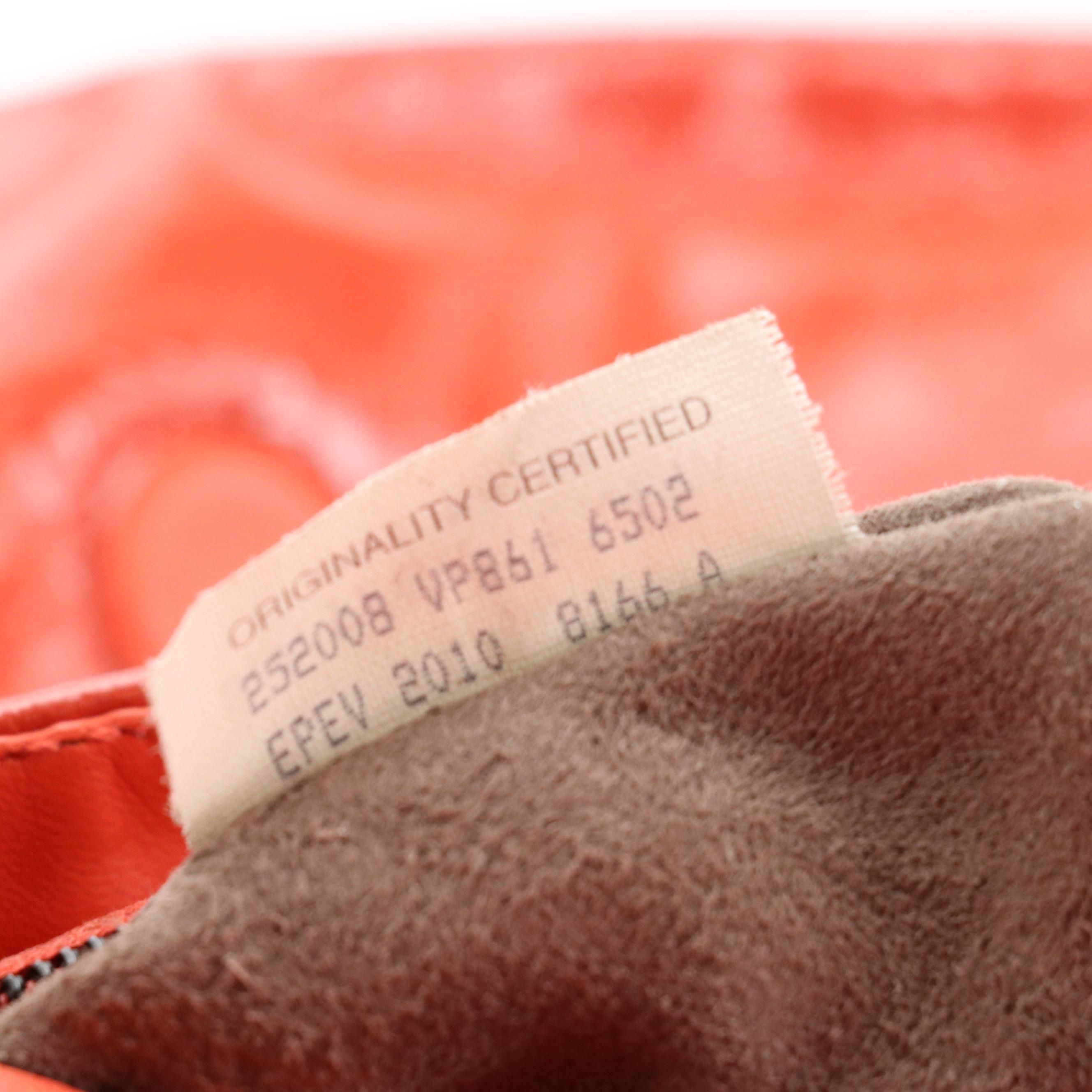 Bottega Veneta Front-Flap Crossbody Bag in Crumpled Coral Patent Leather