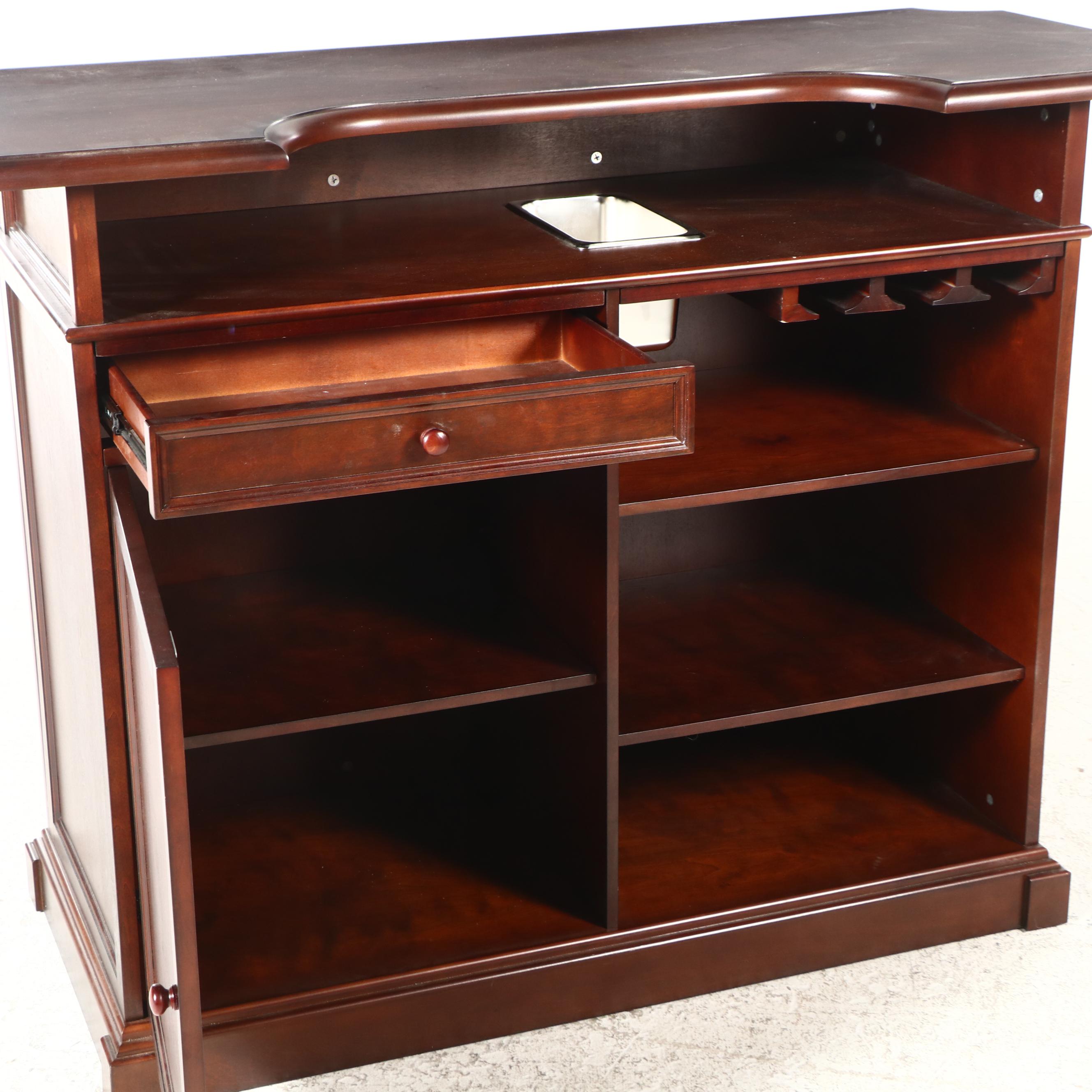 Mahogany Finish Freestanding Bar