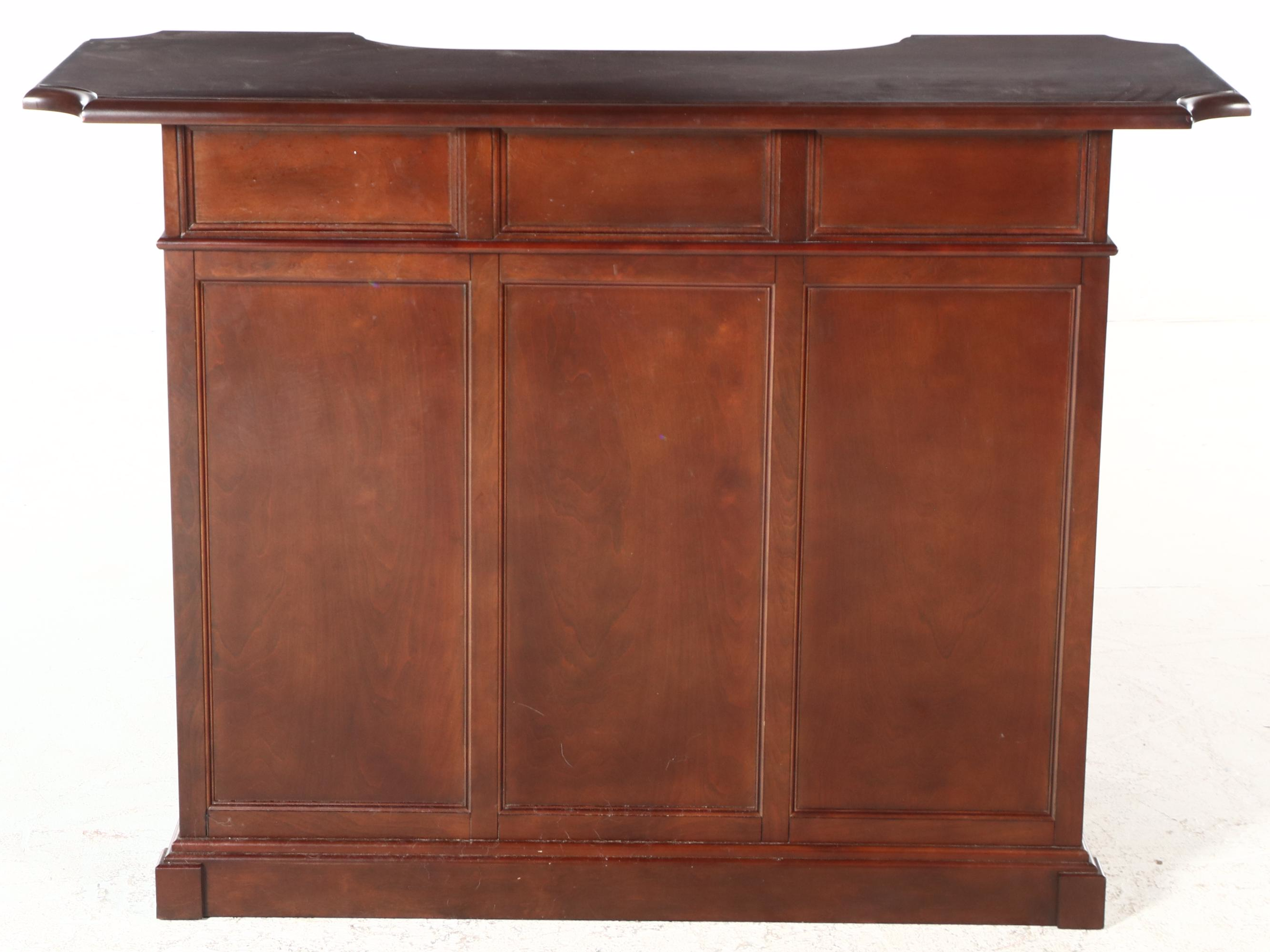 Mahogany Finish Freestanding Bar