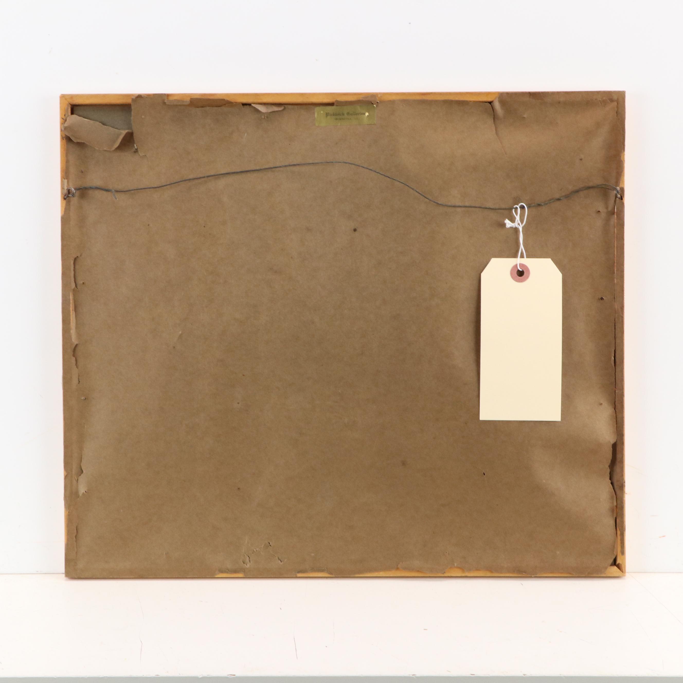 Ink and Watercolor Drawing of Vaudeville Banjo Performers