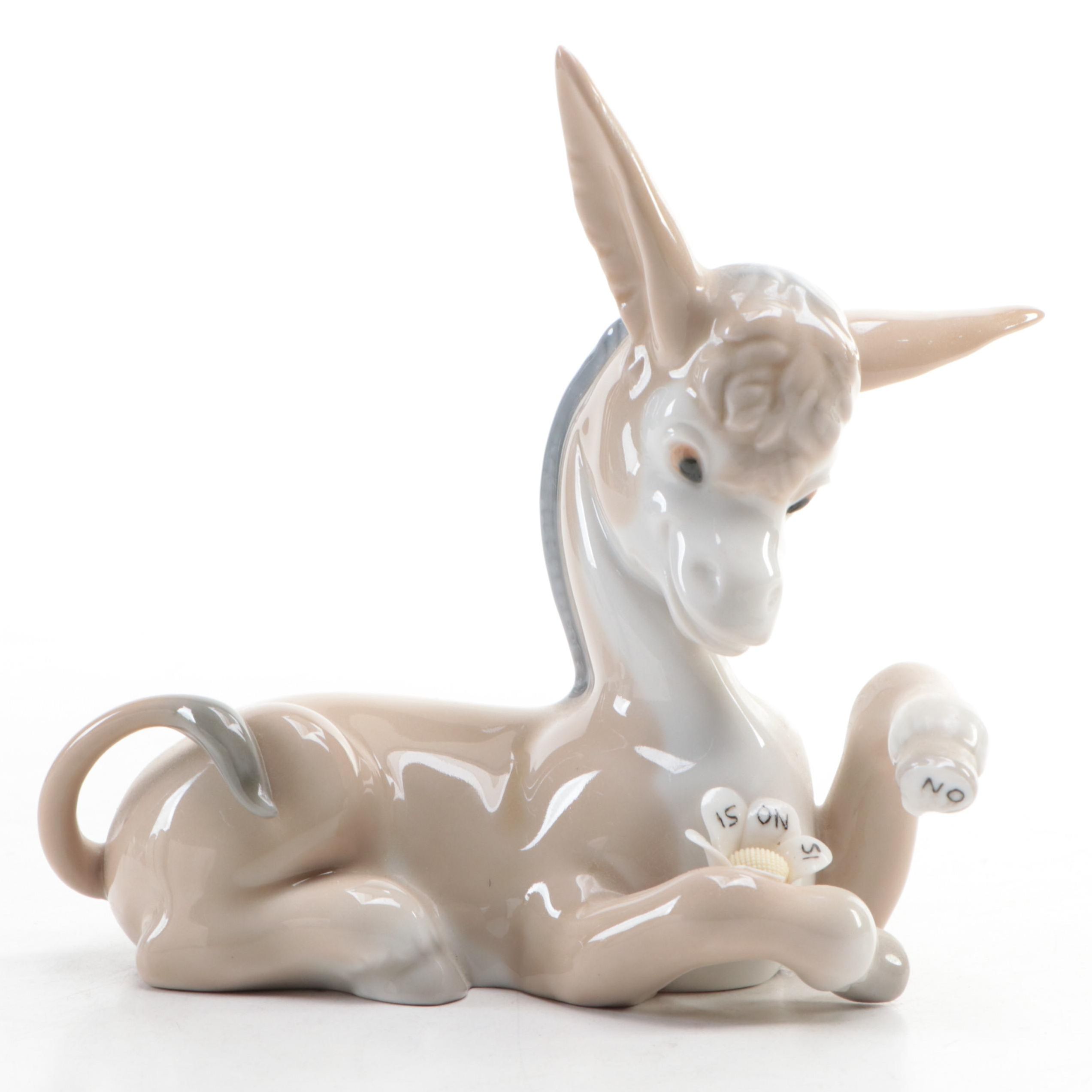 Lladró "Donkey in Love" Porcelain Figurine by Fulgencio García, 1969–1985