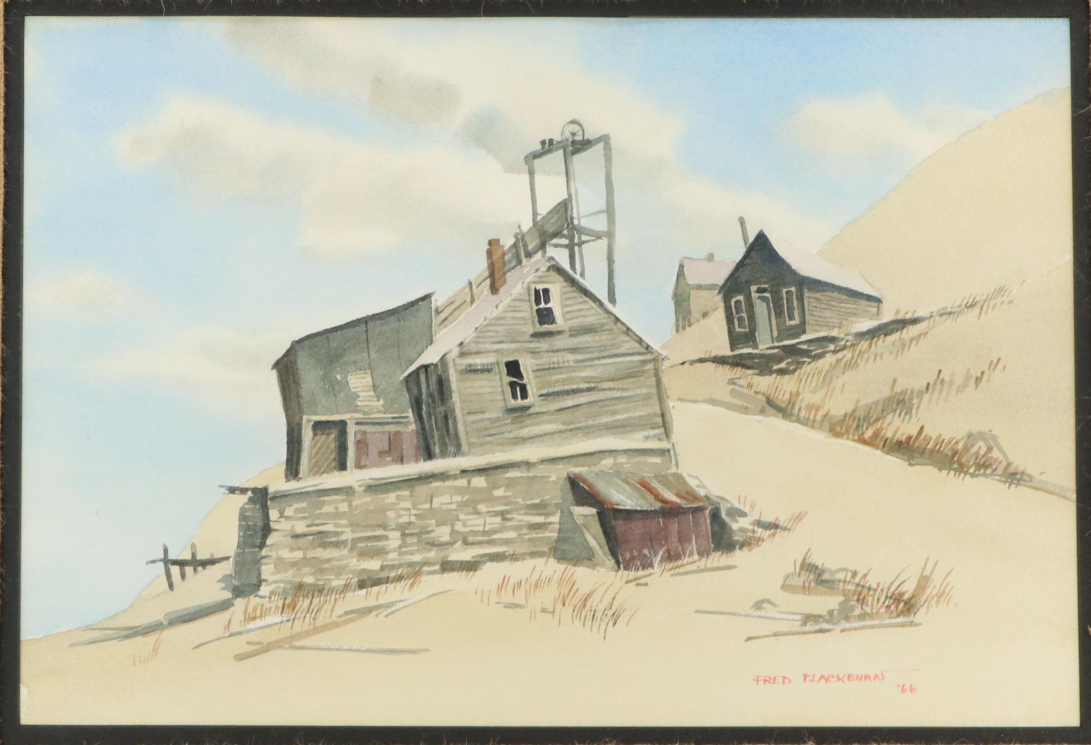 Fred Blackburn Watercolor Painting, 1966