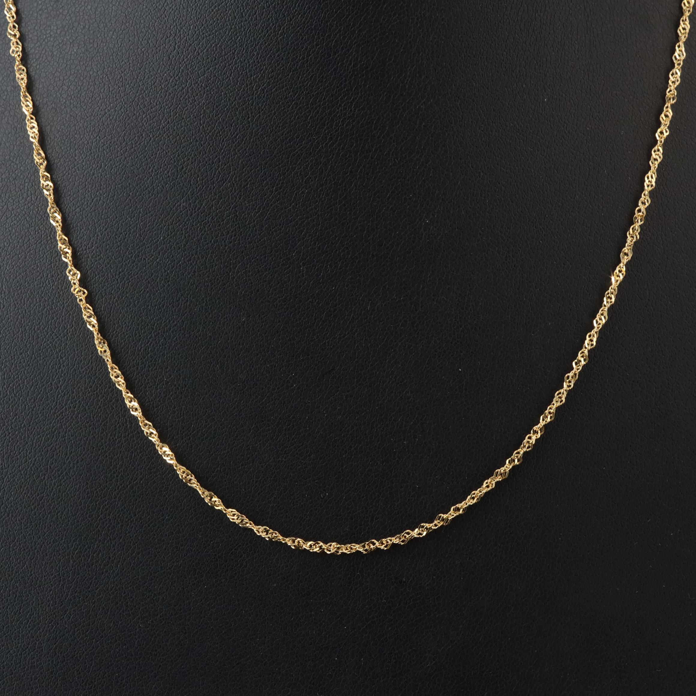 14K Singapore Chain Necklace