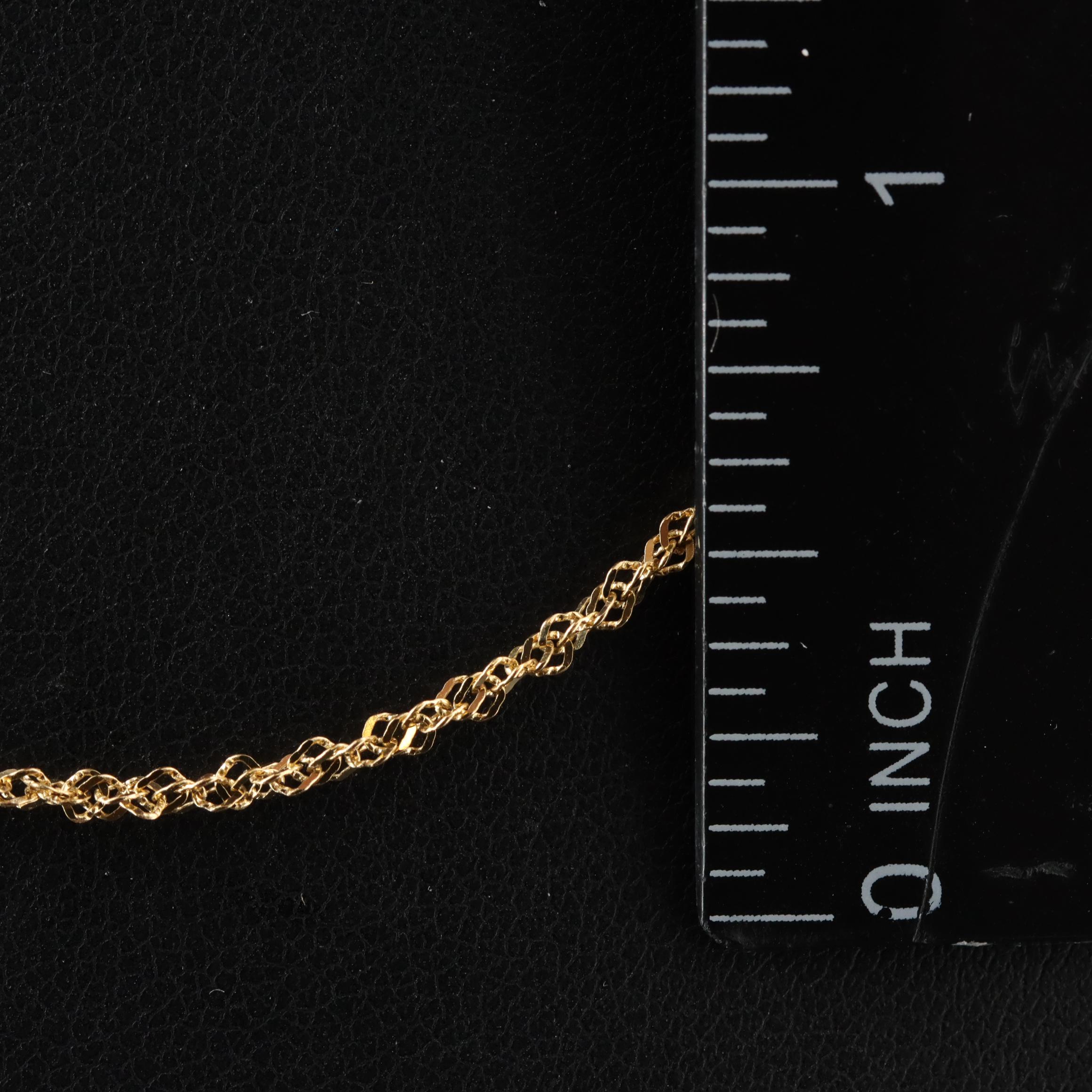 14K Singapore Chain Necklace