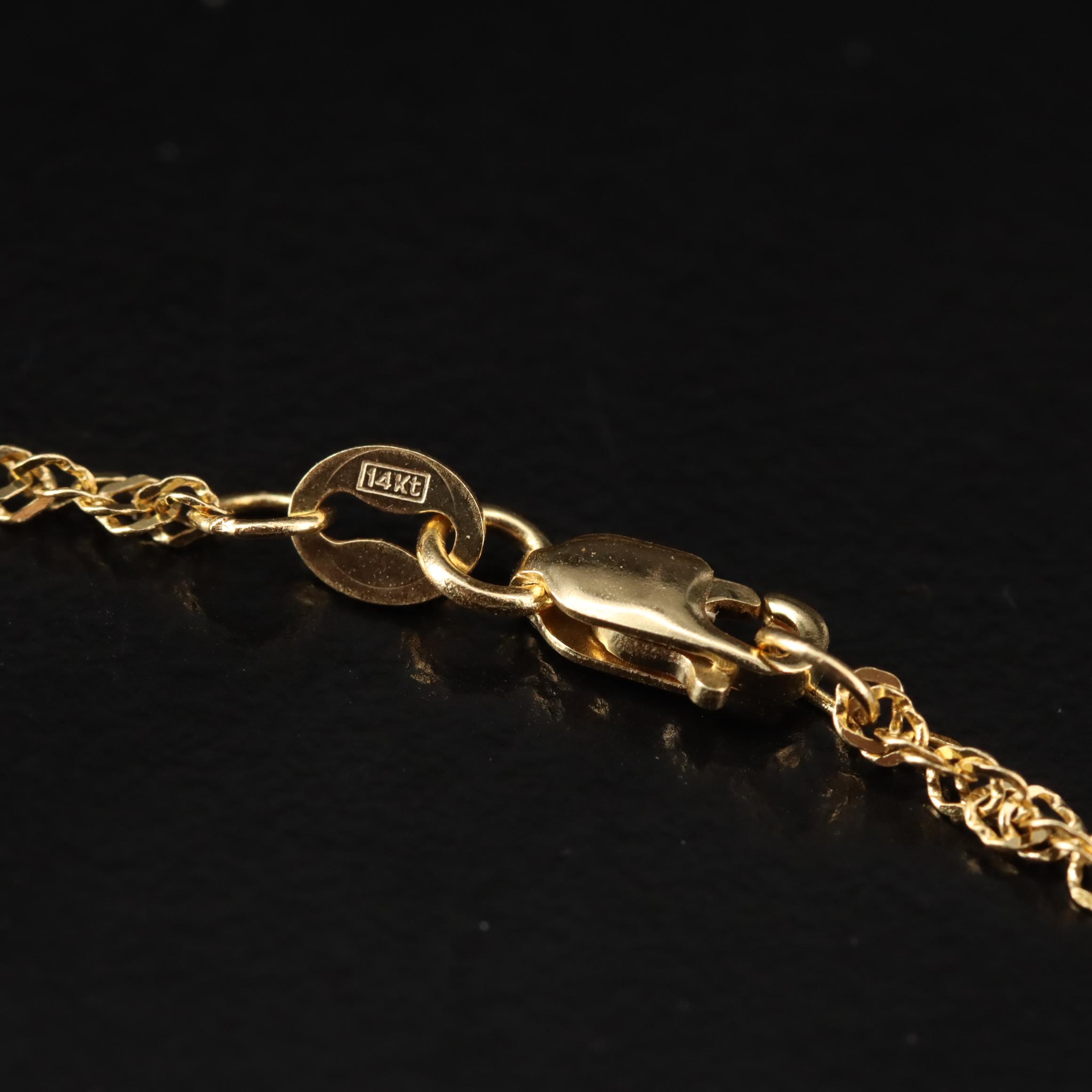 14K Singapore Chain Necklace