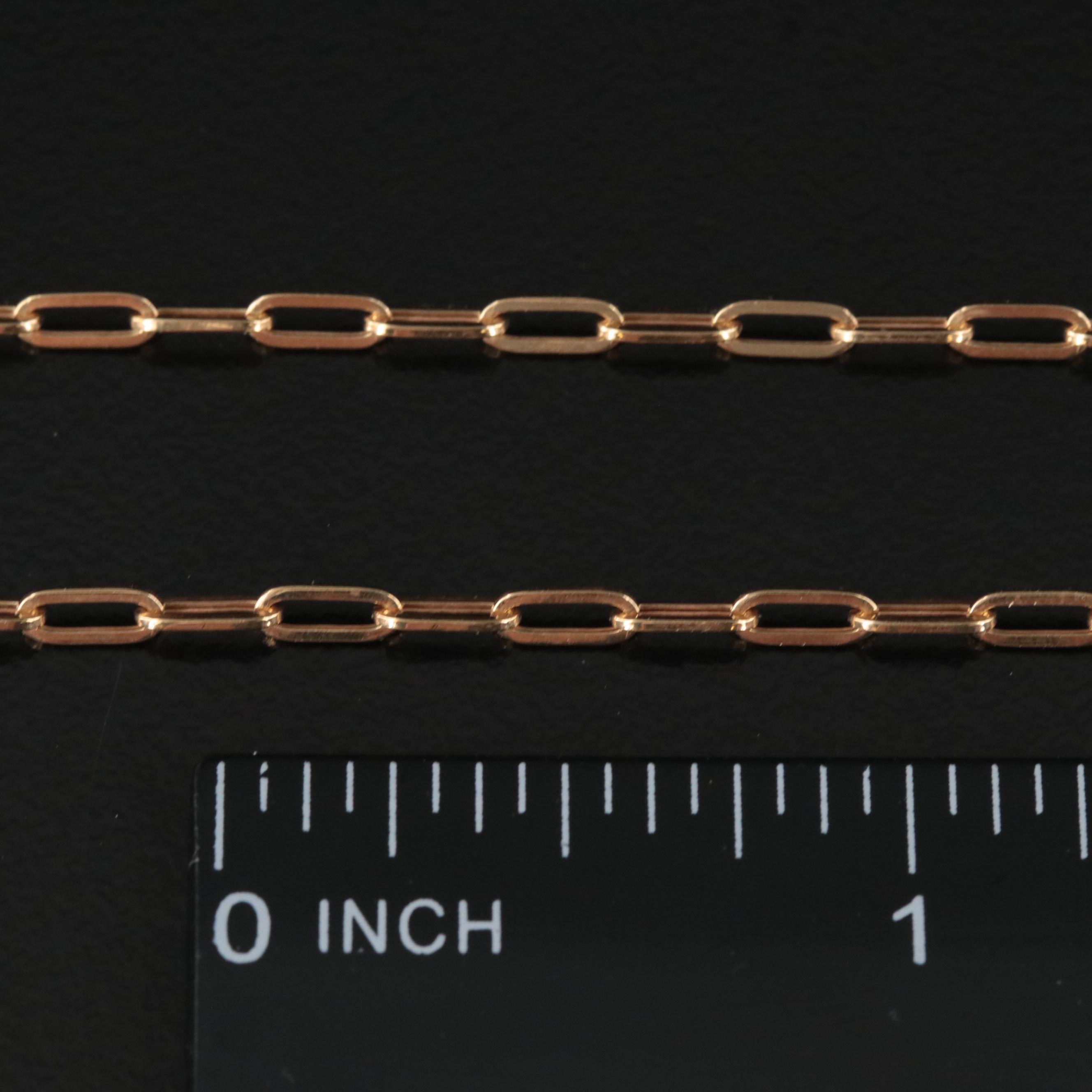 10K Paper Clip Link Necklace