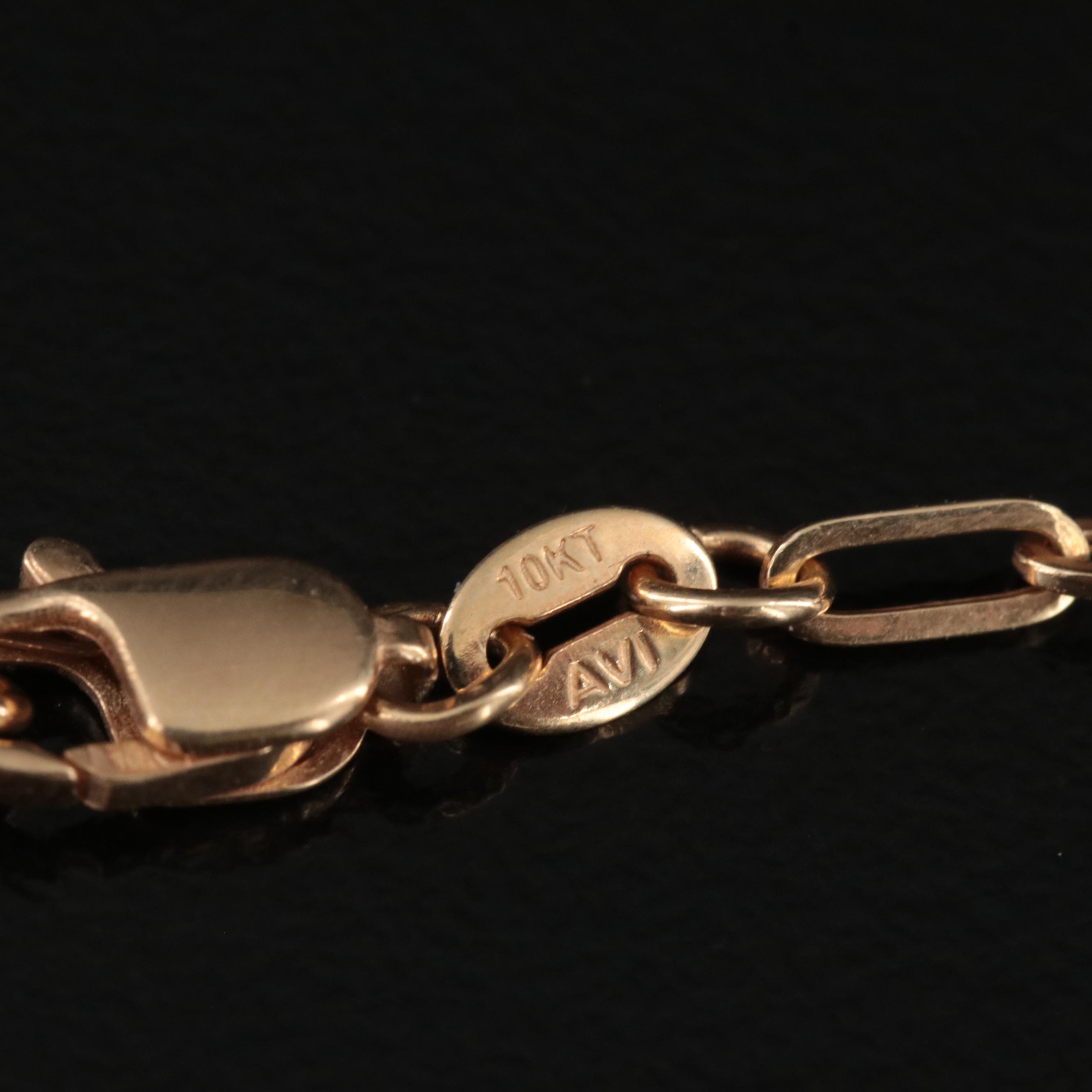 10K Paper Clip Link Necklace