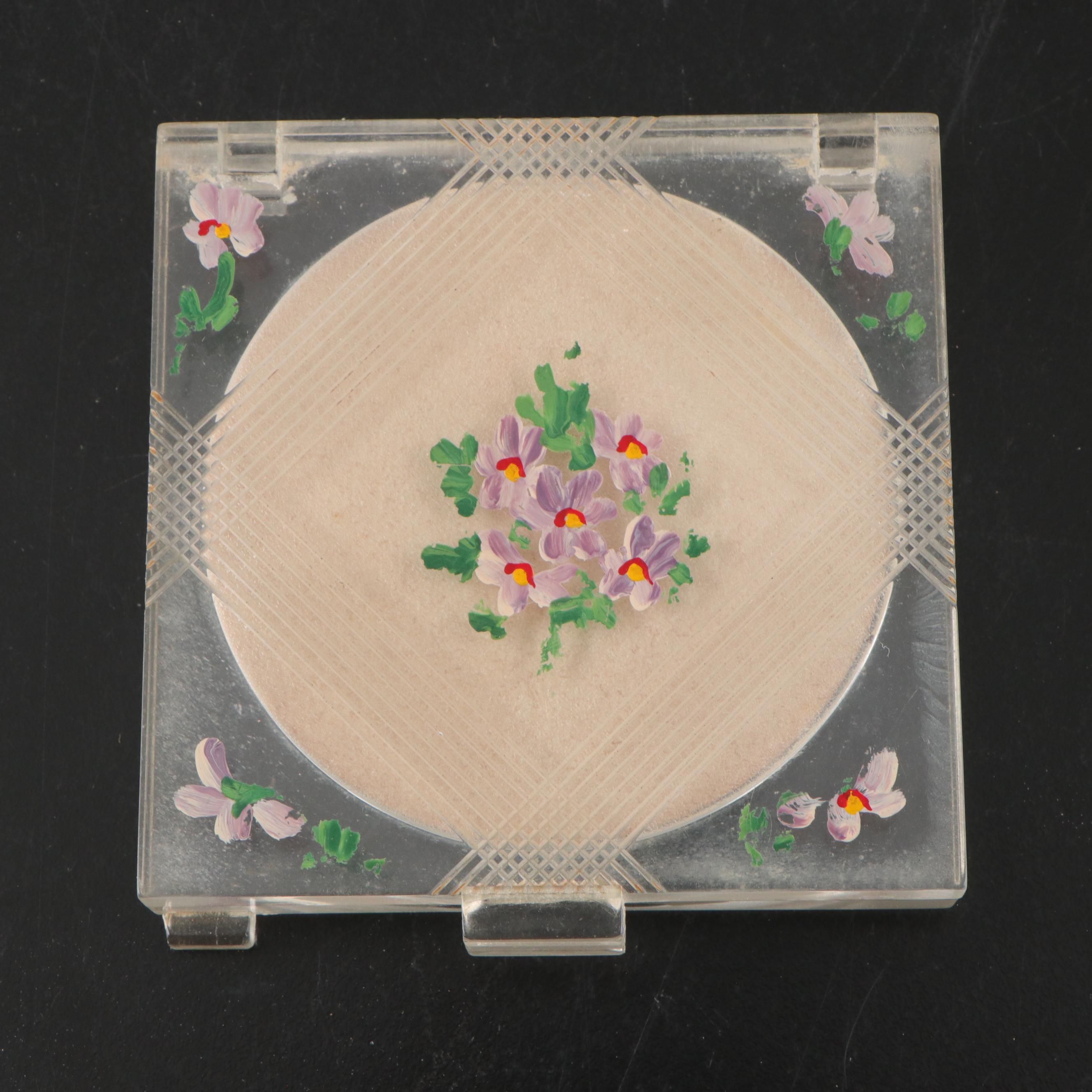 German Glico Bakelite Desk Set In Case with Compacts, Pillboxes, and More Décor