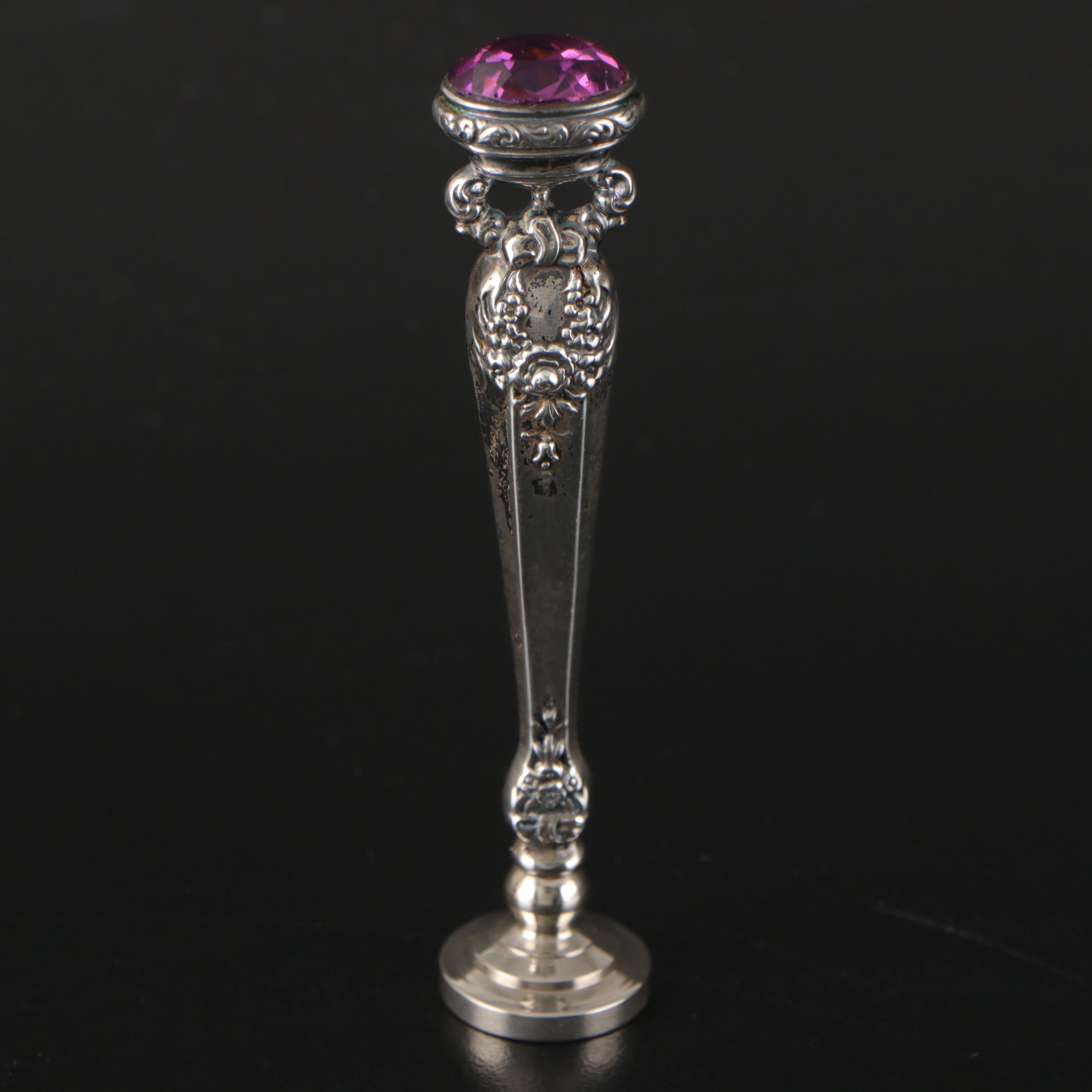 Victorian Foster & Bailey Faceted Glass and Sterling Wax Seal and More Wax Seals