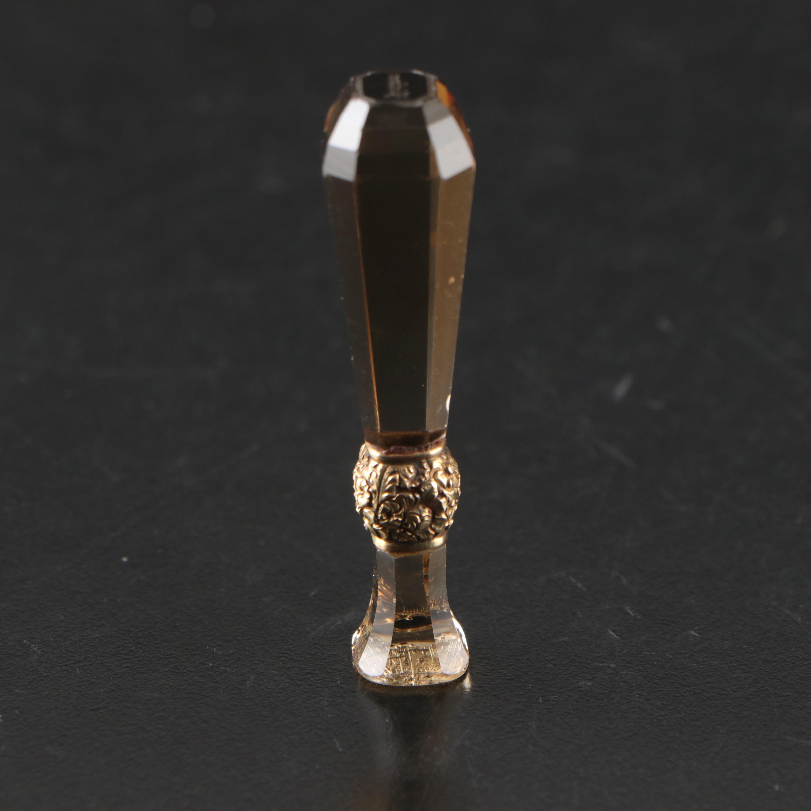 Victorian Foster & Bailey Faceted Glass and Sterling Wax Seal and More Wax Seals