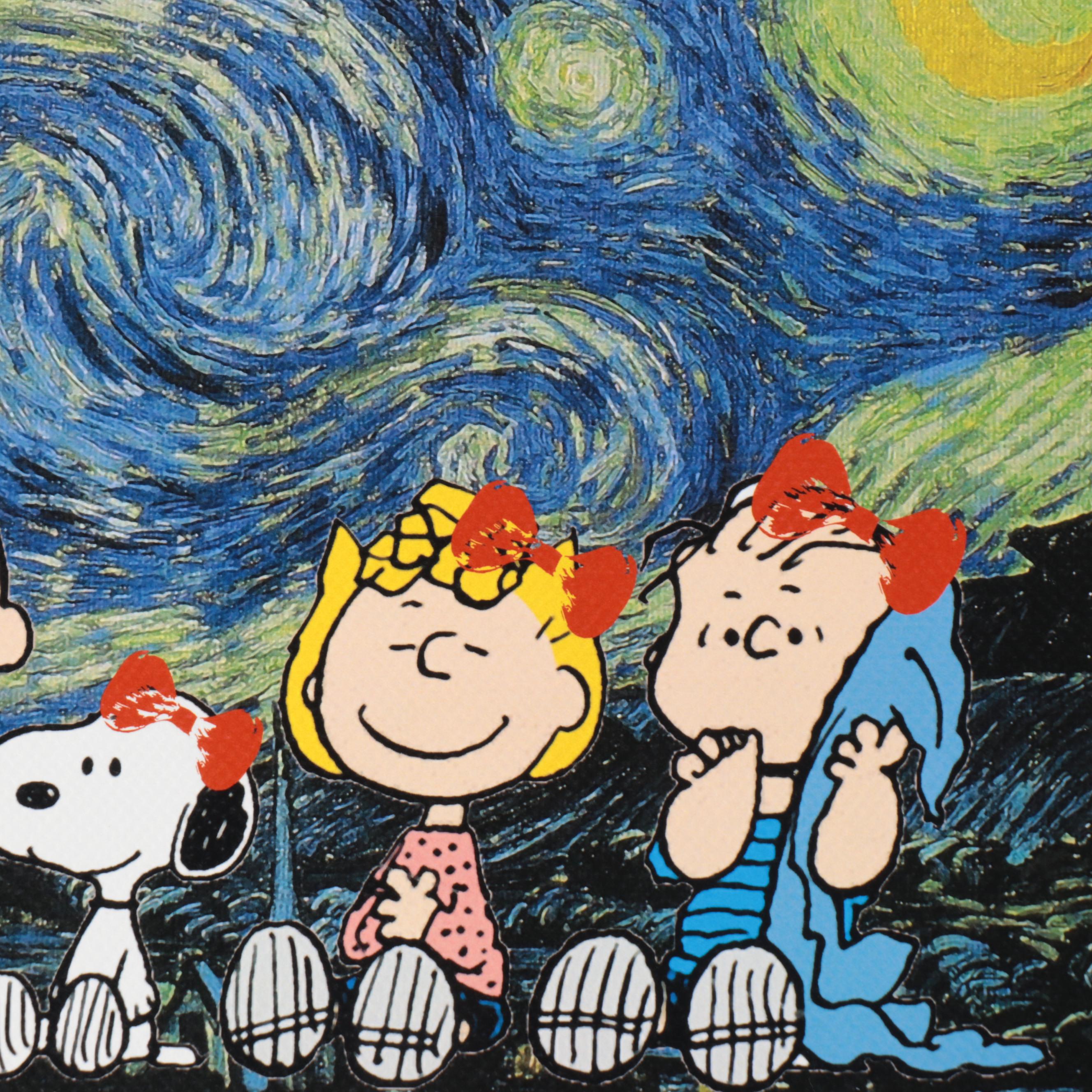 Death NYC Pop Art Graphic Print of the Peanuts Gang x Van Gogh