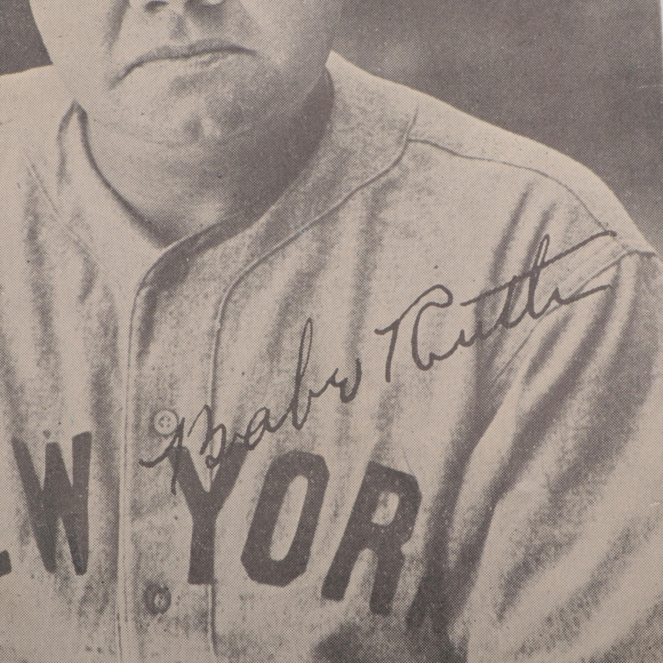 1947-49 Pacific Coast Baseball News Babe Ruth New York Yankees Card