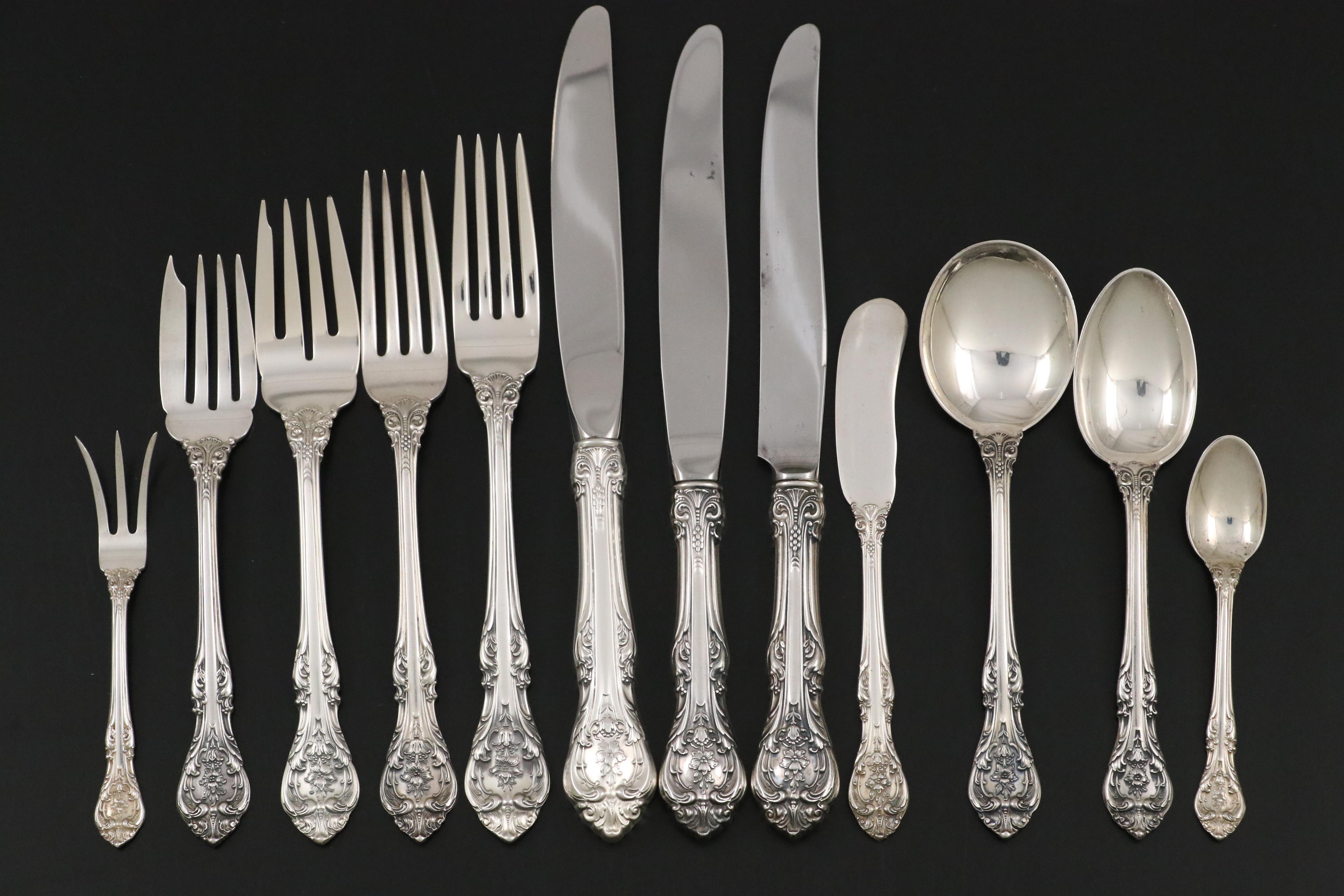 Gorham "King Edward" Sterling Flatware and More Sterling Spoons, 20th C.