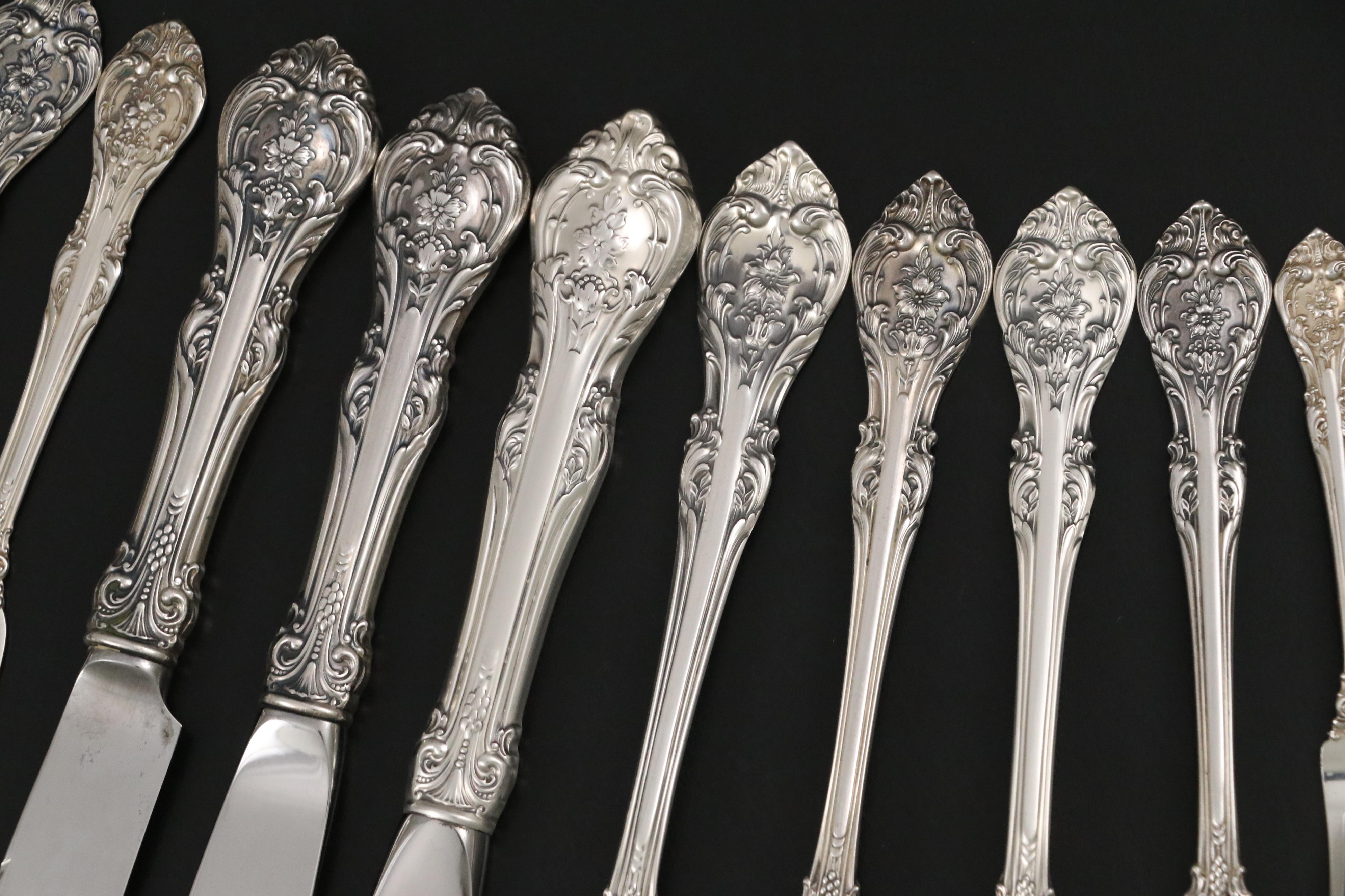Gorham "King Edward" Sterling Flatware and More Sterling Spoons, 20th C.