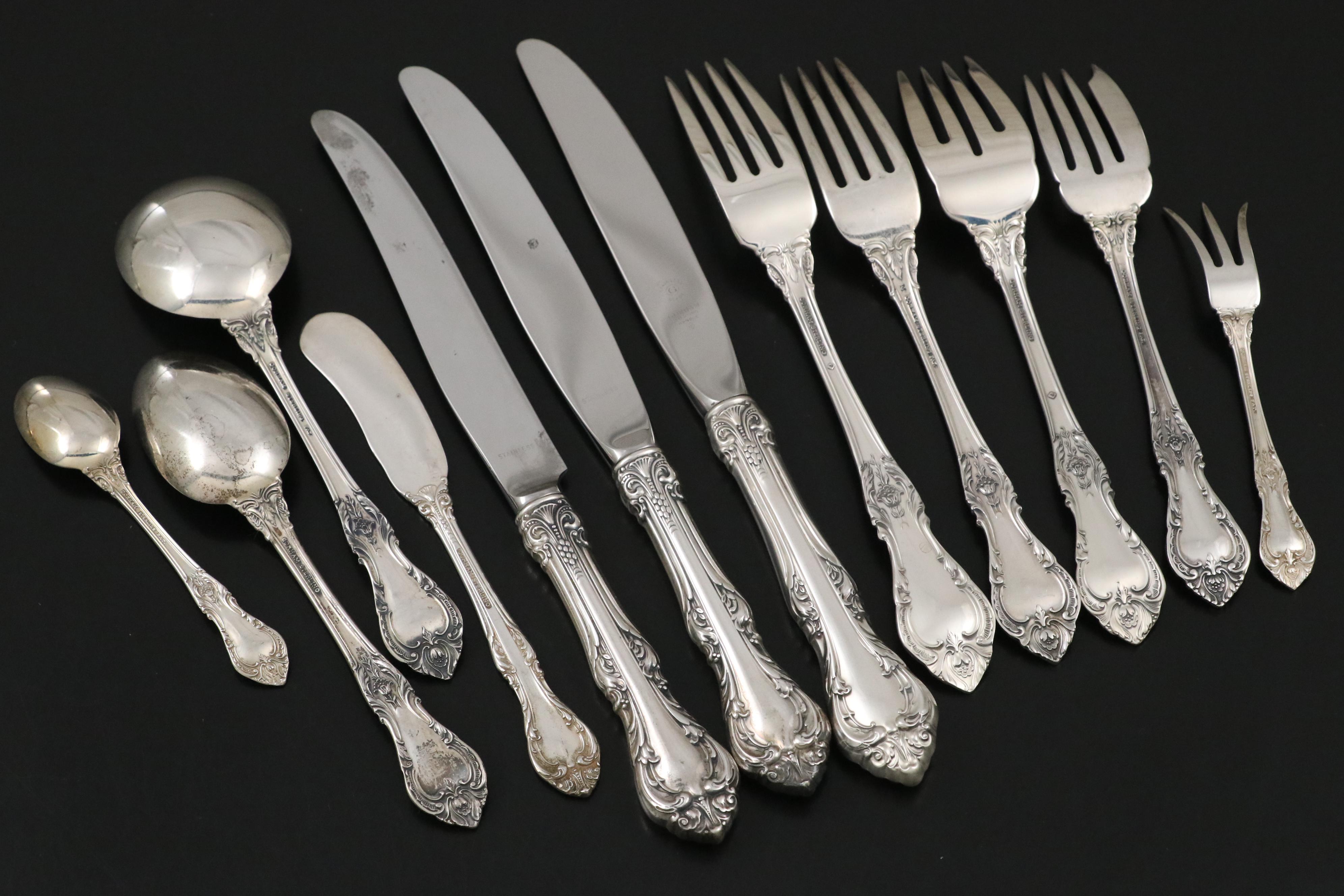 Gorham "King Edward" Sterling Flatware and More Sterling Spoons, 20th C.