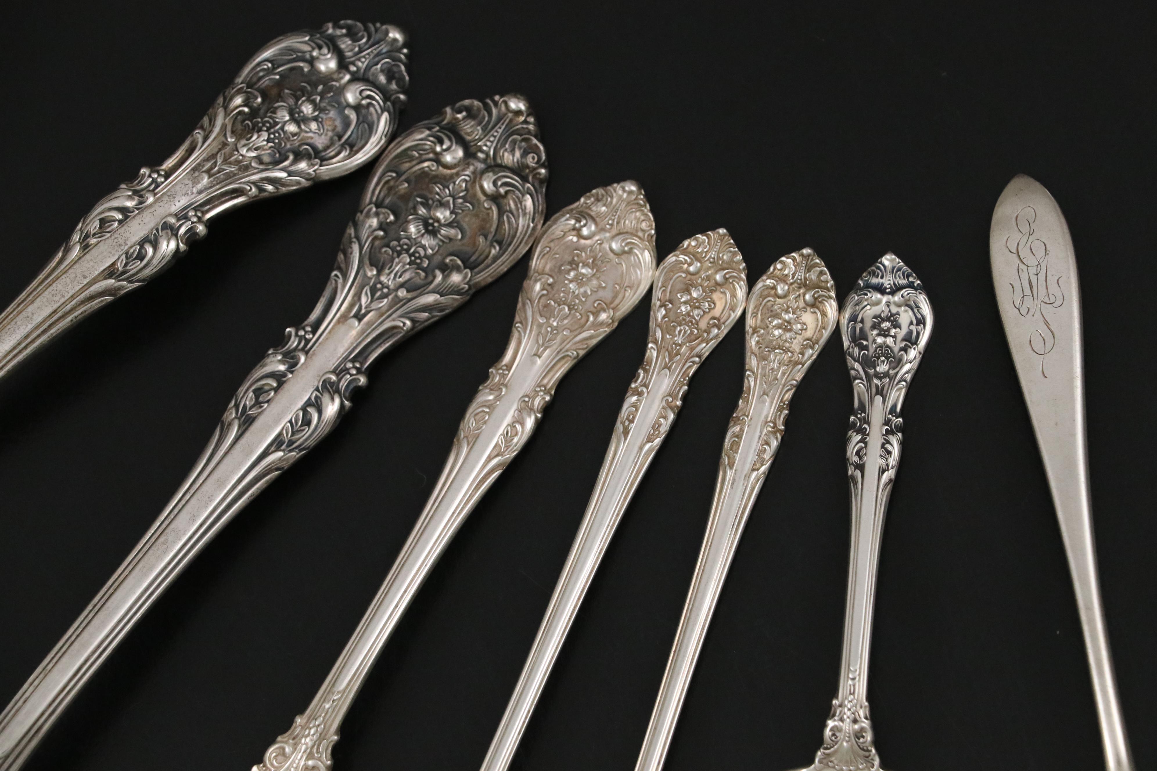 Gorham "King Edward" Sterling Flatware and More Sterling Spoons, 20th C.