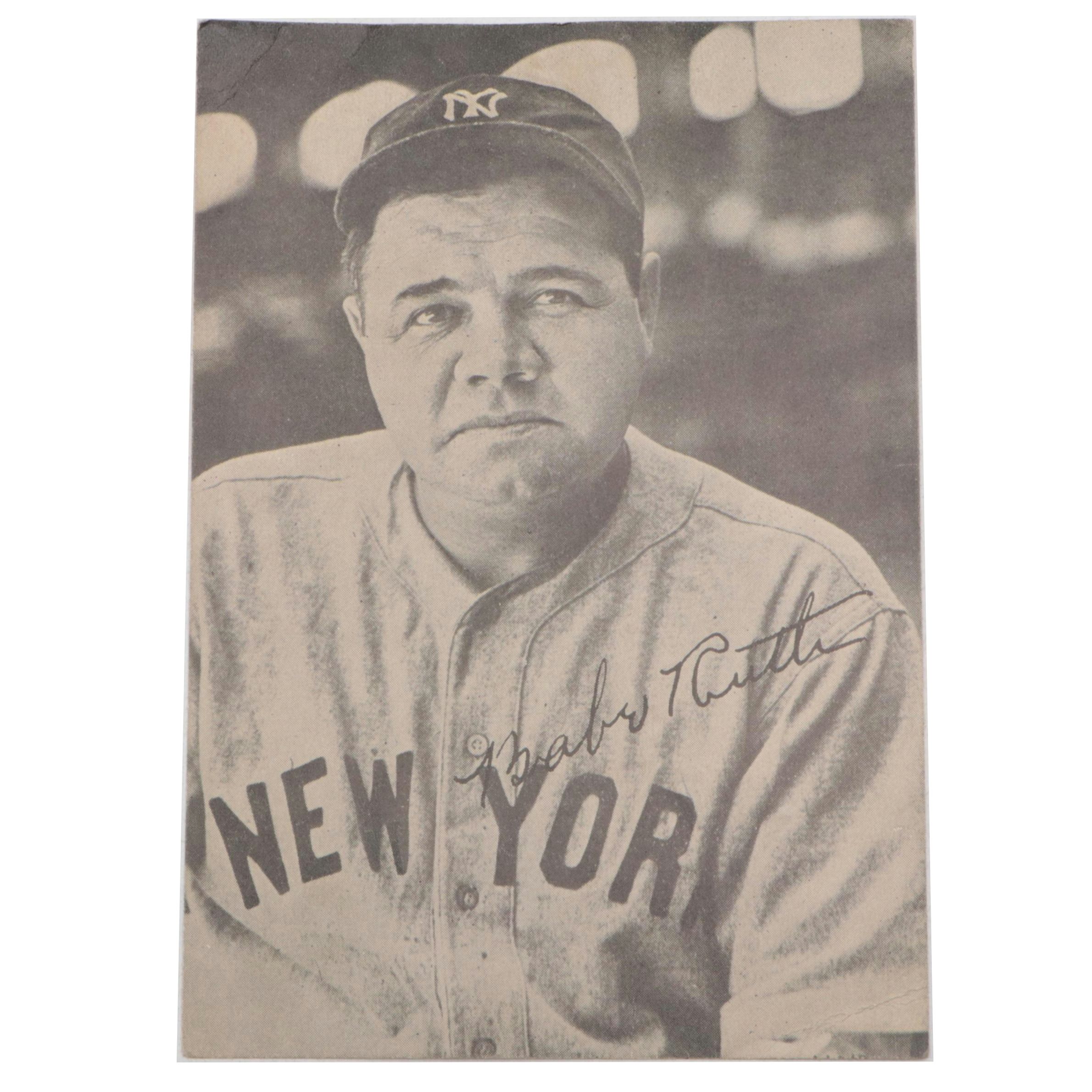 1947-49 Pacific Coast Baseball News Babe Ruth New York Yankees Card
