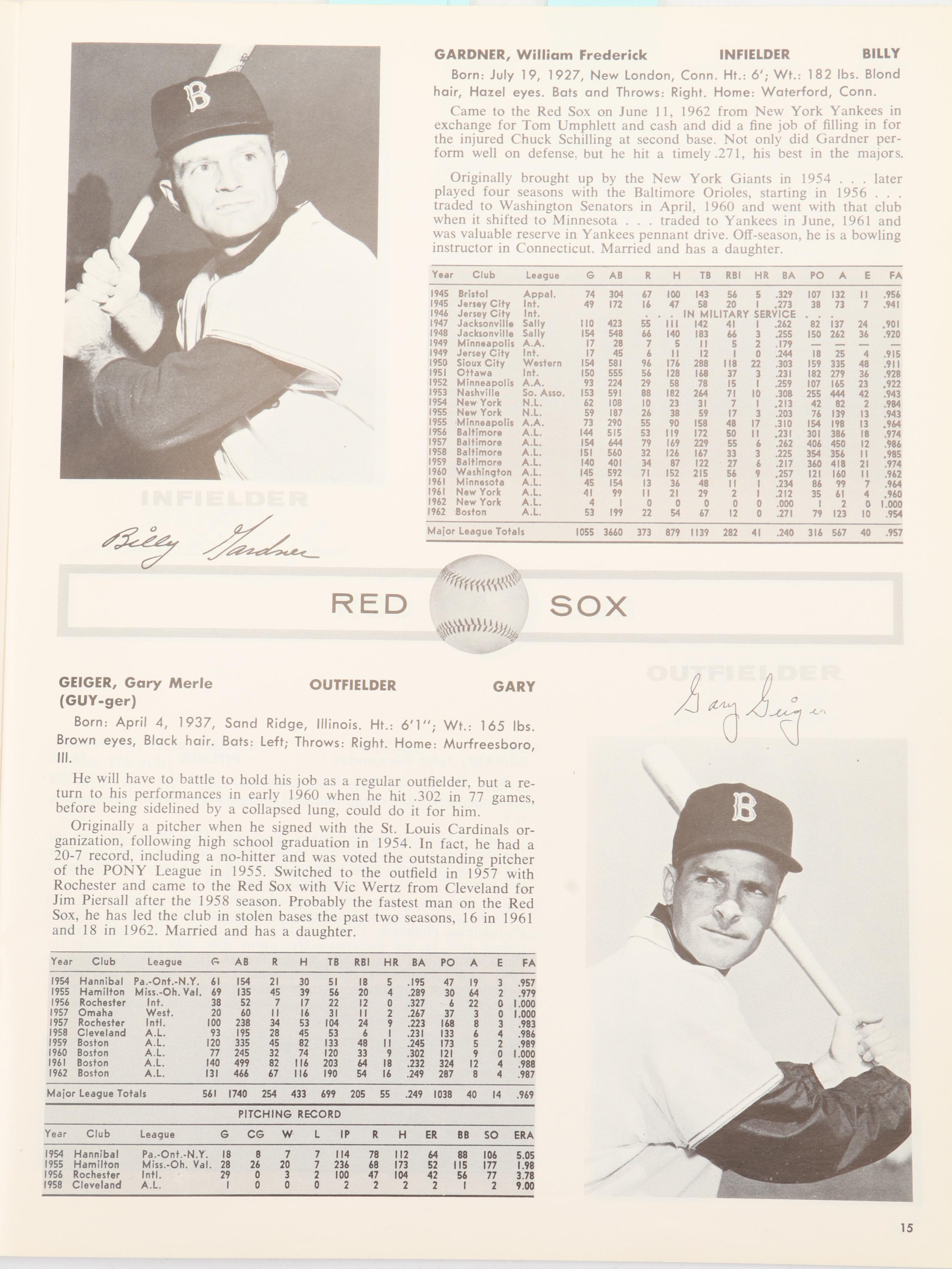 1960s Boston Red Sox Yearbooks with More