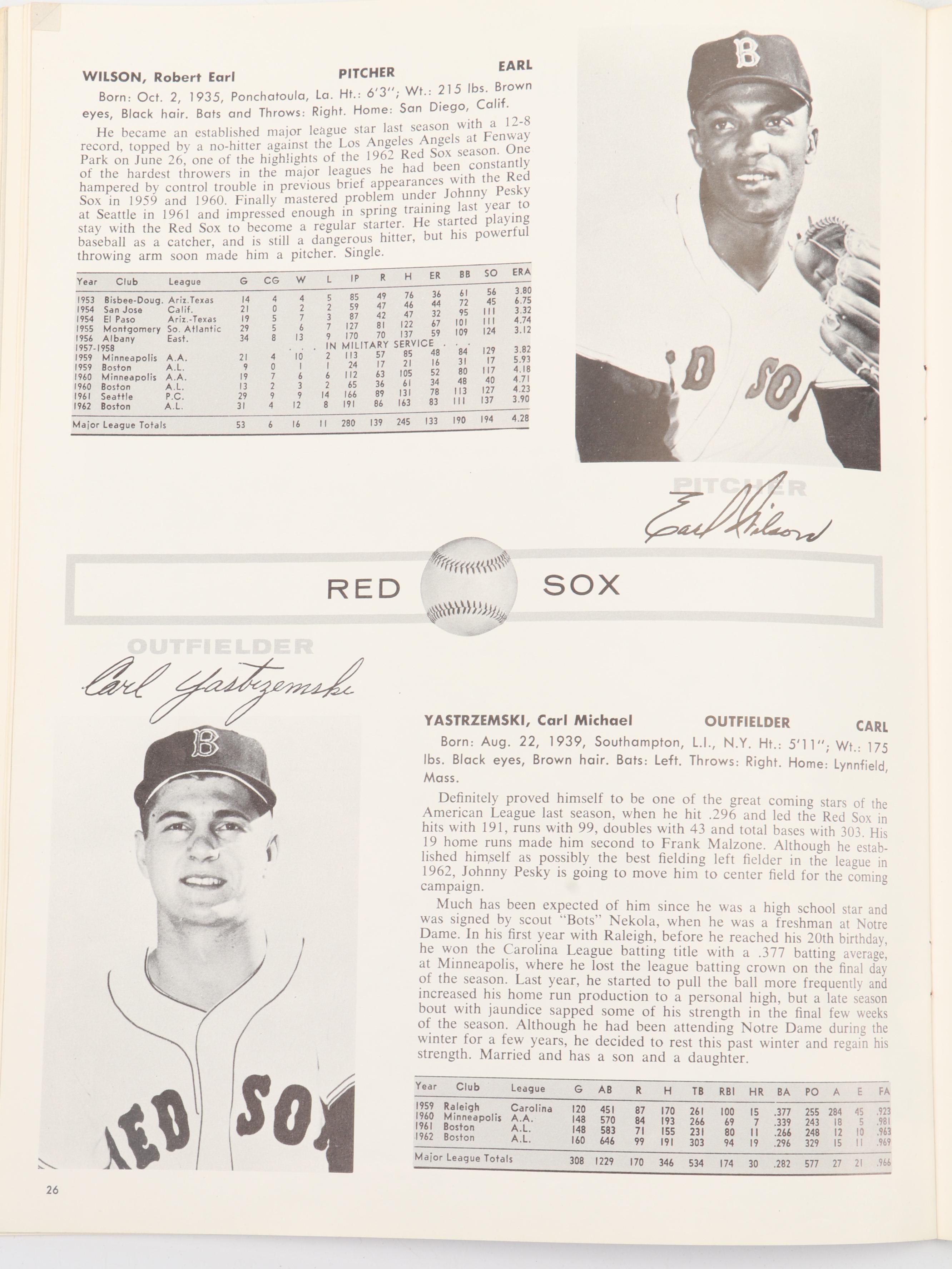 1960s Boston Red Sox Yearbooks with More