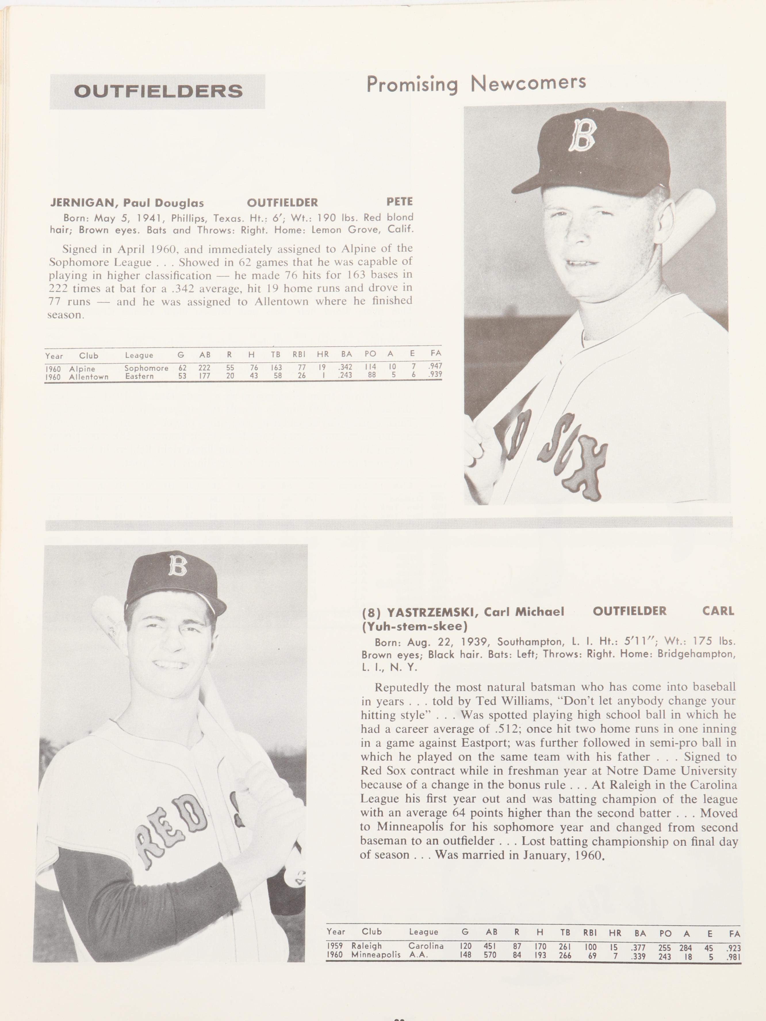 1960s Boston Red Sox Yearbooks with More