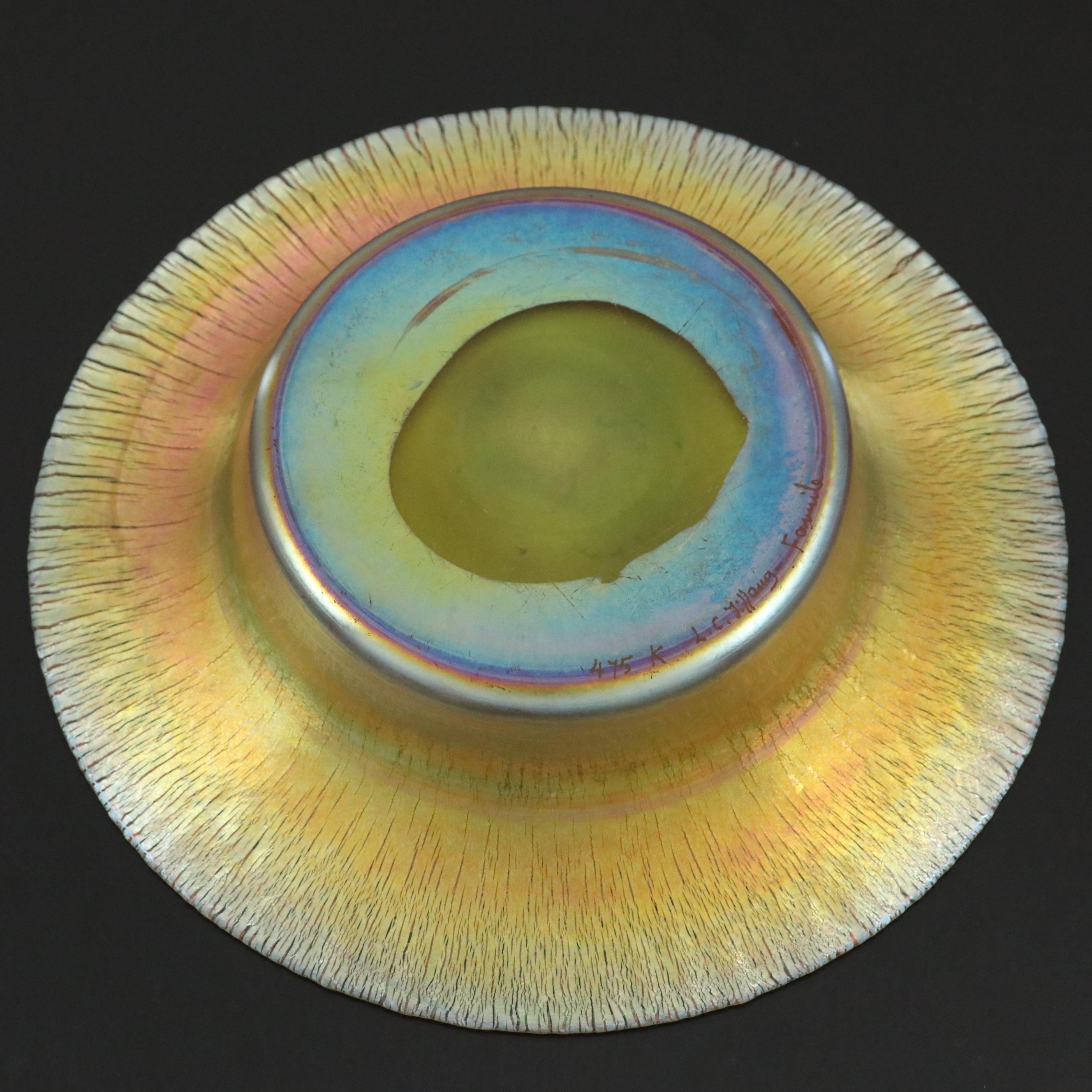 Louis Comfort Tiffany Favrile Art Glass Bowl, Early 20th Century