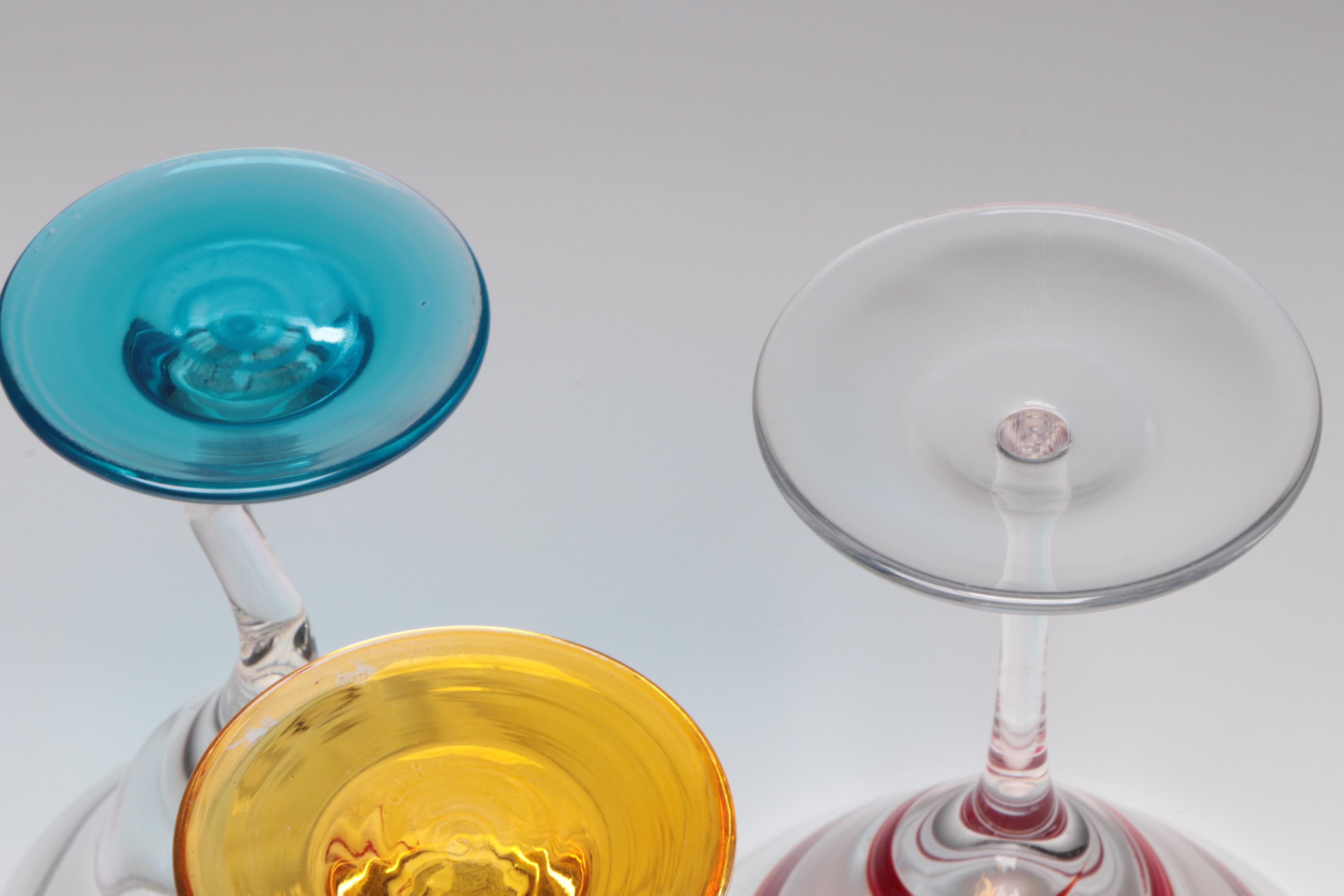 Libbey "Z Stem" Glass Margarita Glasses with Other Glassware and Wine Stoppers