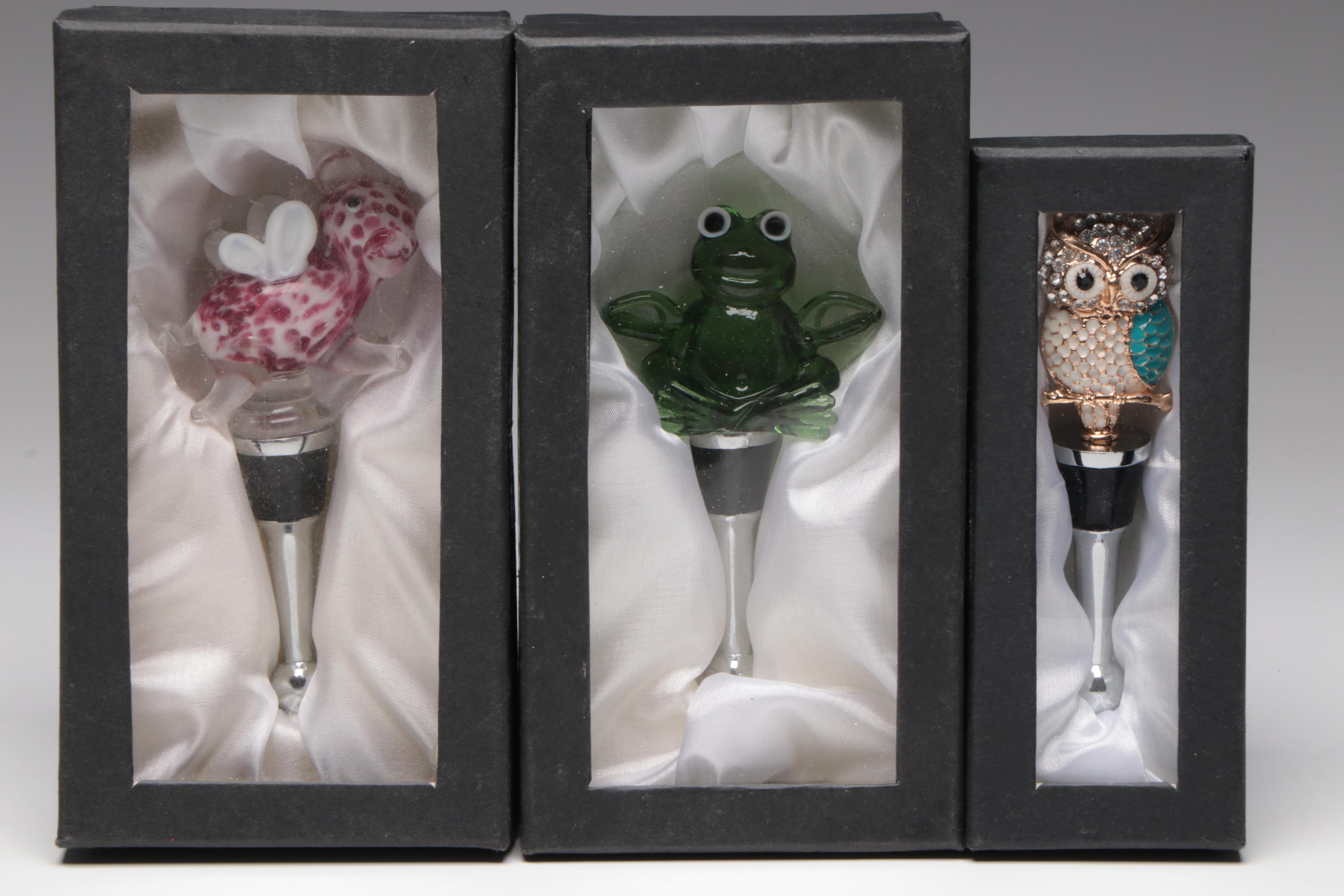 Libbey "Z Stem" Glass Margarita Glasses with Other Glassware and Wine Stoppers