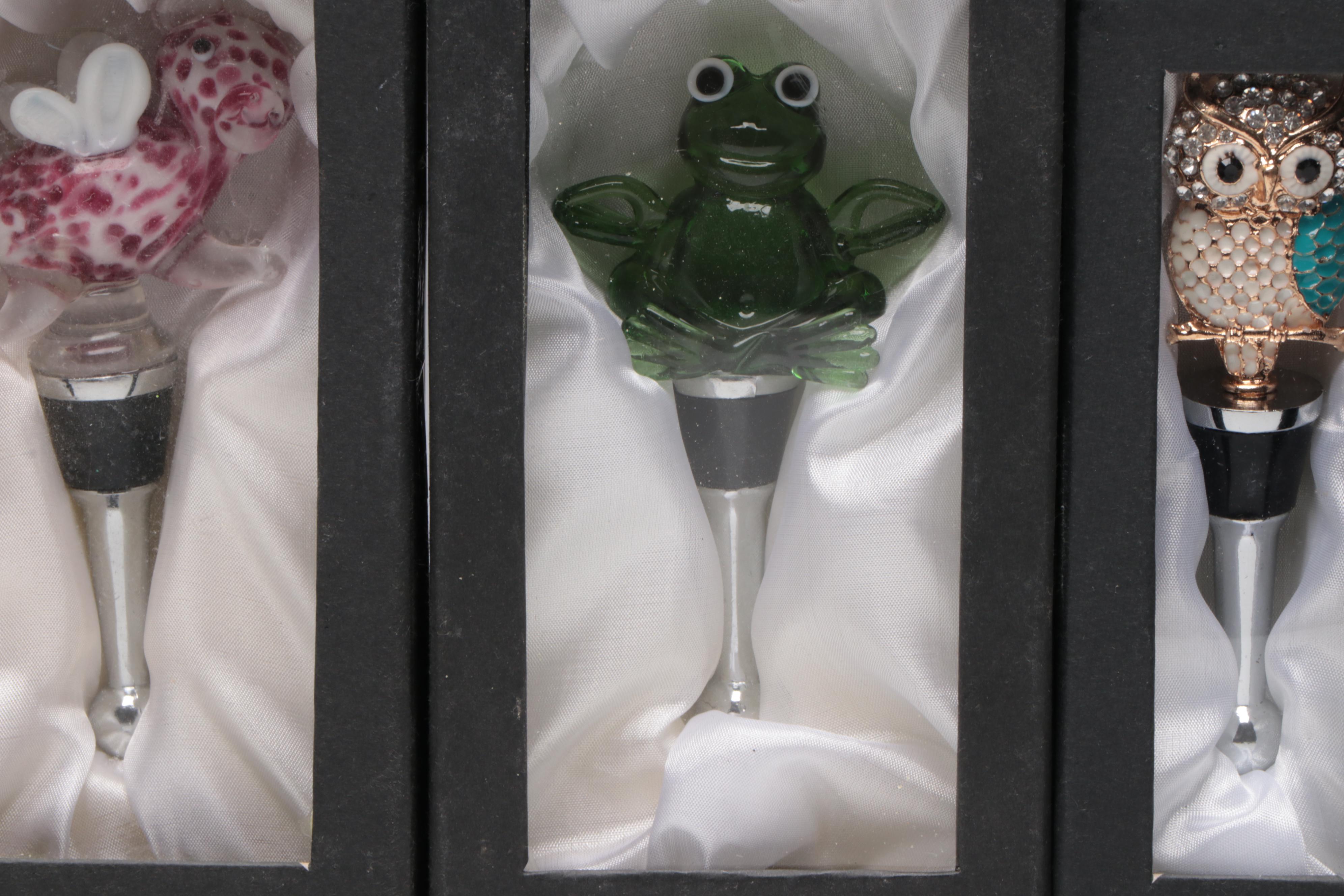 Libbey "Z Stem" Glass Margarita Glasses with Other Glassware and Wine Stoppers