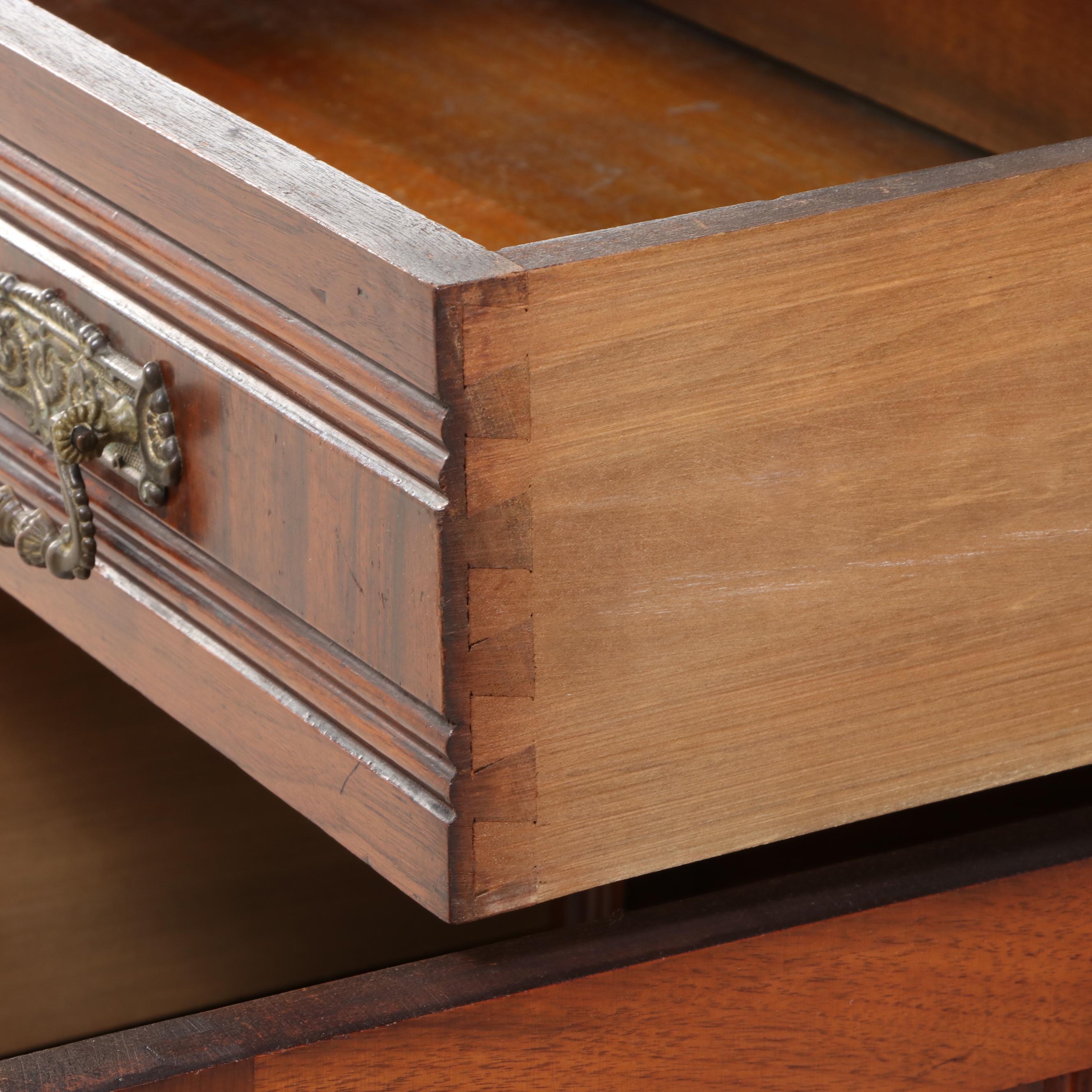 Eastlake Style Walnut and Marble Washstand, Late 19th Century