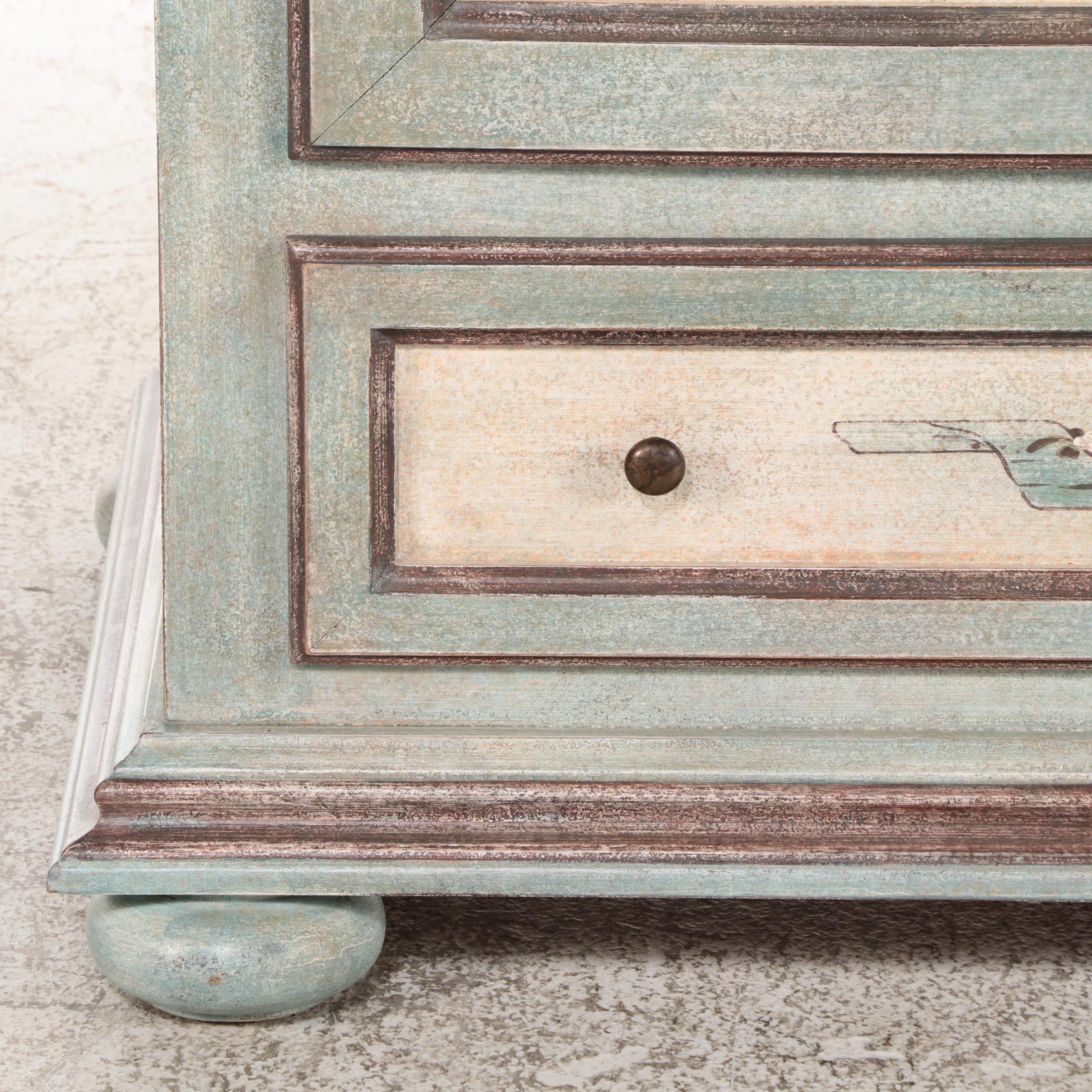 Decorative Crafts Inc. Italian Paint-Decorated TV Armoire