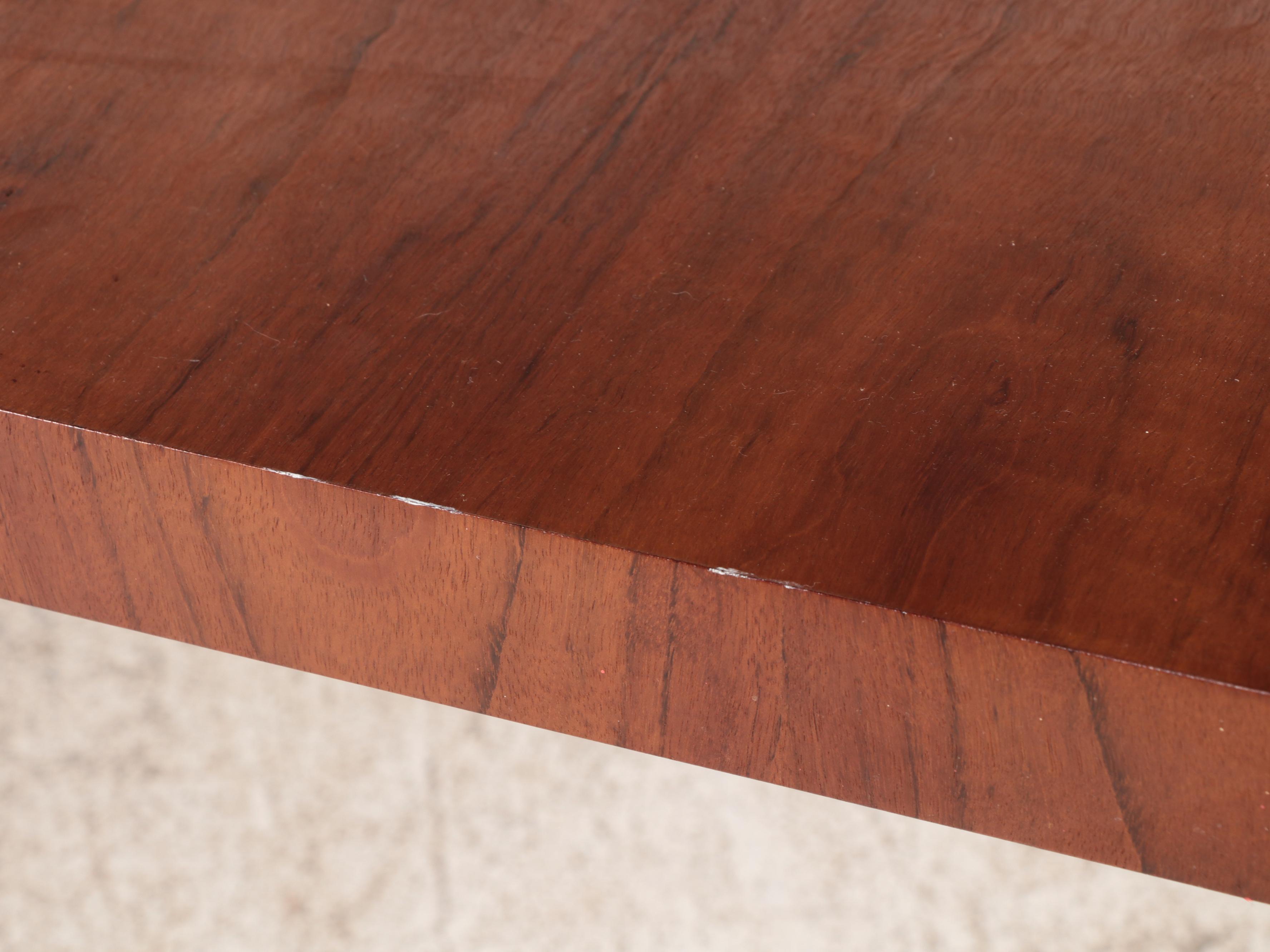 Assembled Five-Piece Modernist Walnut, Aluminum, and Brushed Steel Dining Set