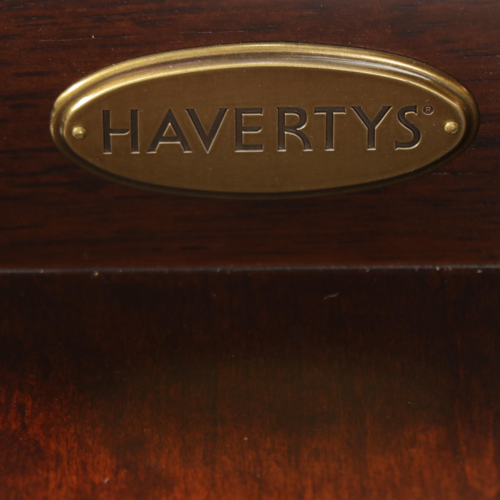 Haverty's Mahogany Finish Desk with Hutch
