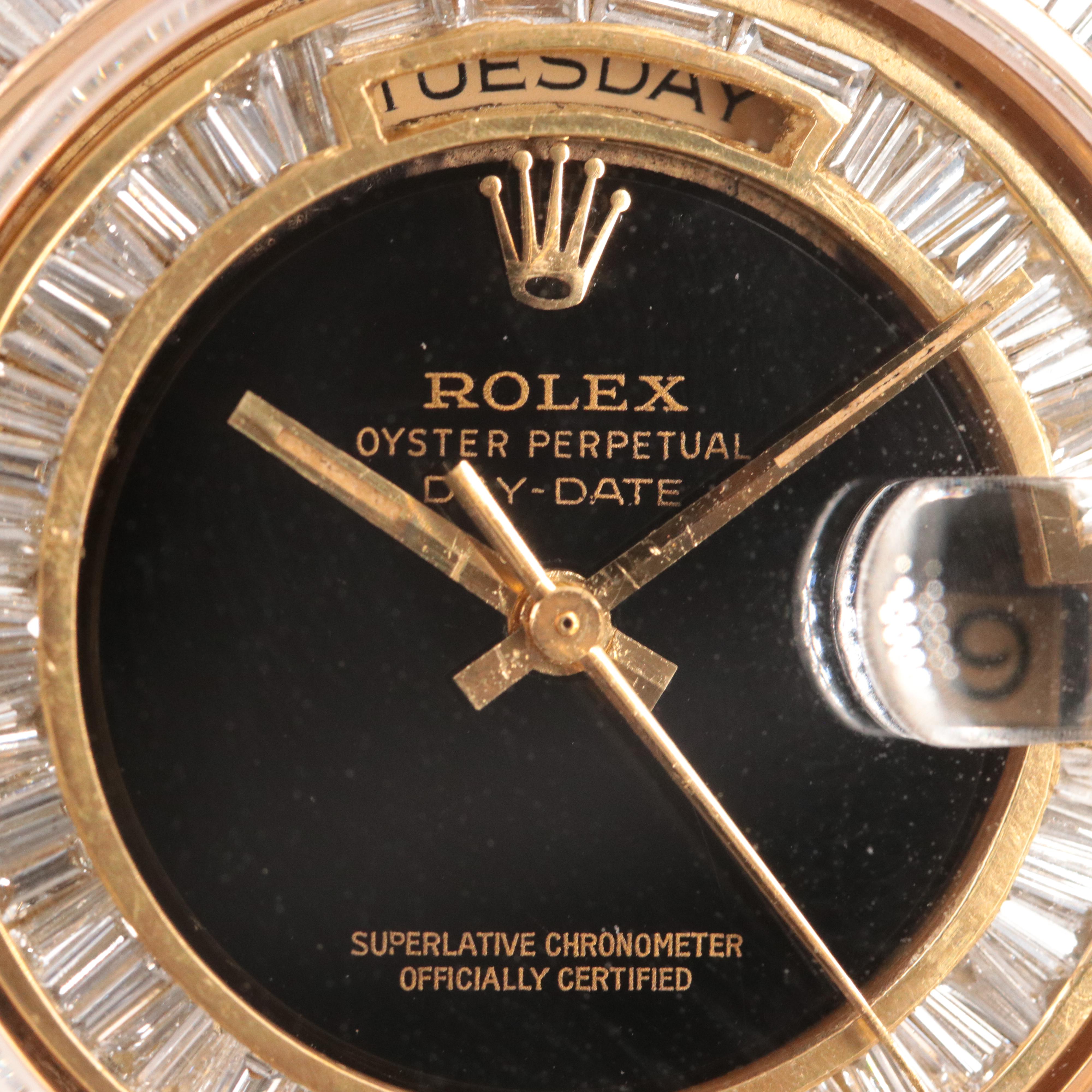 1983 Rolex Day-Date 18038 Custom 3.82 CTW Diamond Watch