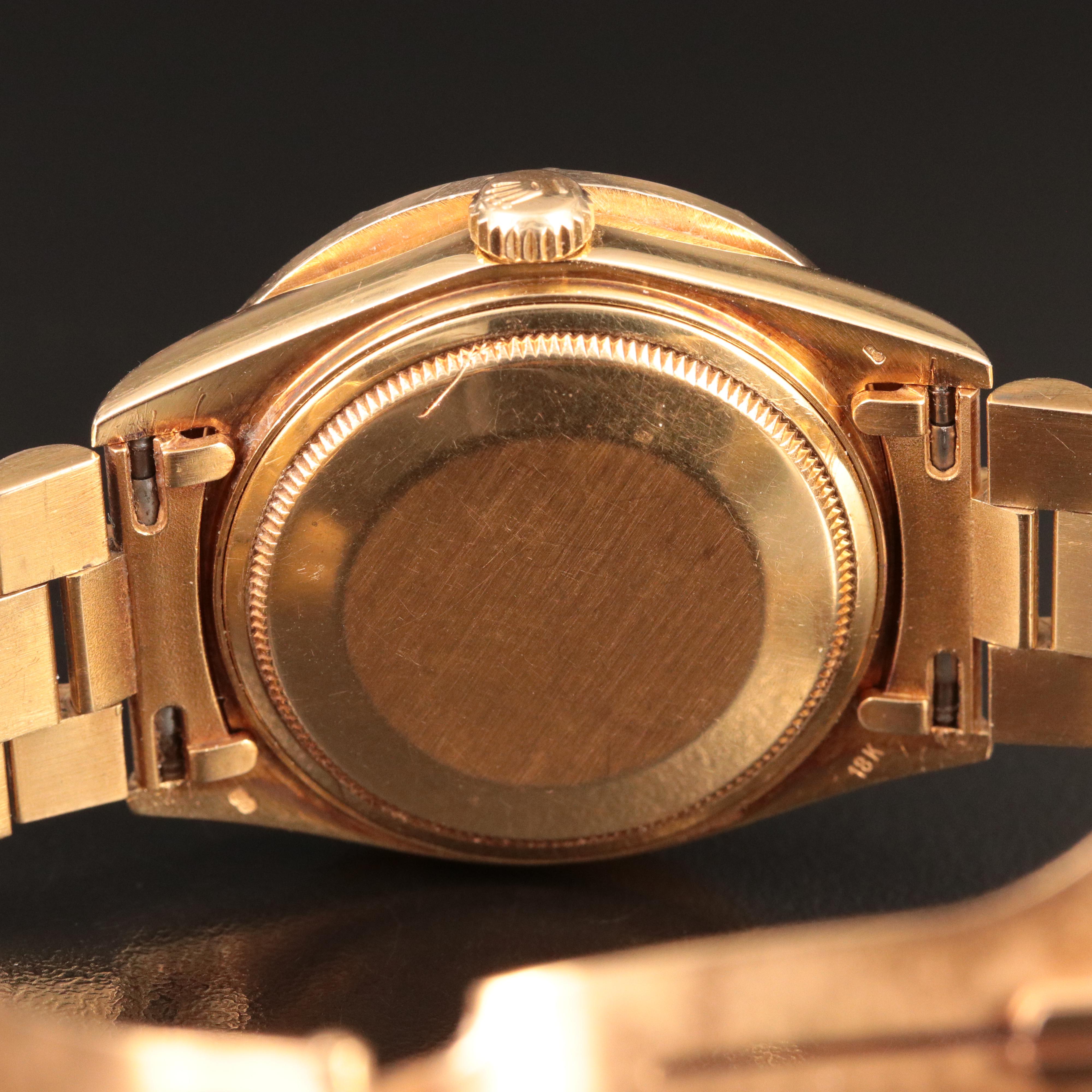 1983 Rolex Day-Date 18038 Custom 3.82 CTW Diamond Watch