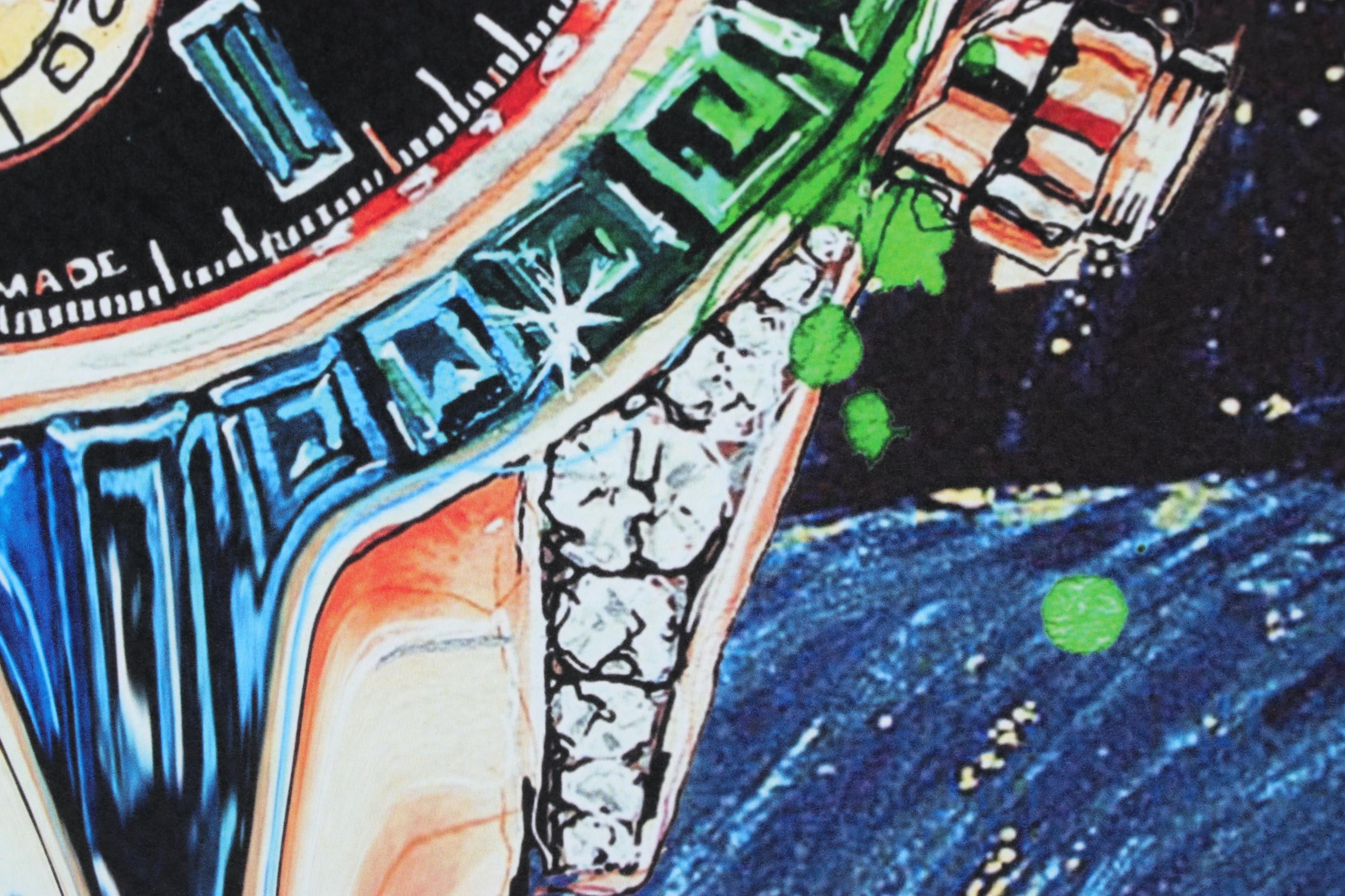 Death NYC Pop Art Graphic Print Homage to Van Gogh Featuring Rolex, 2023