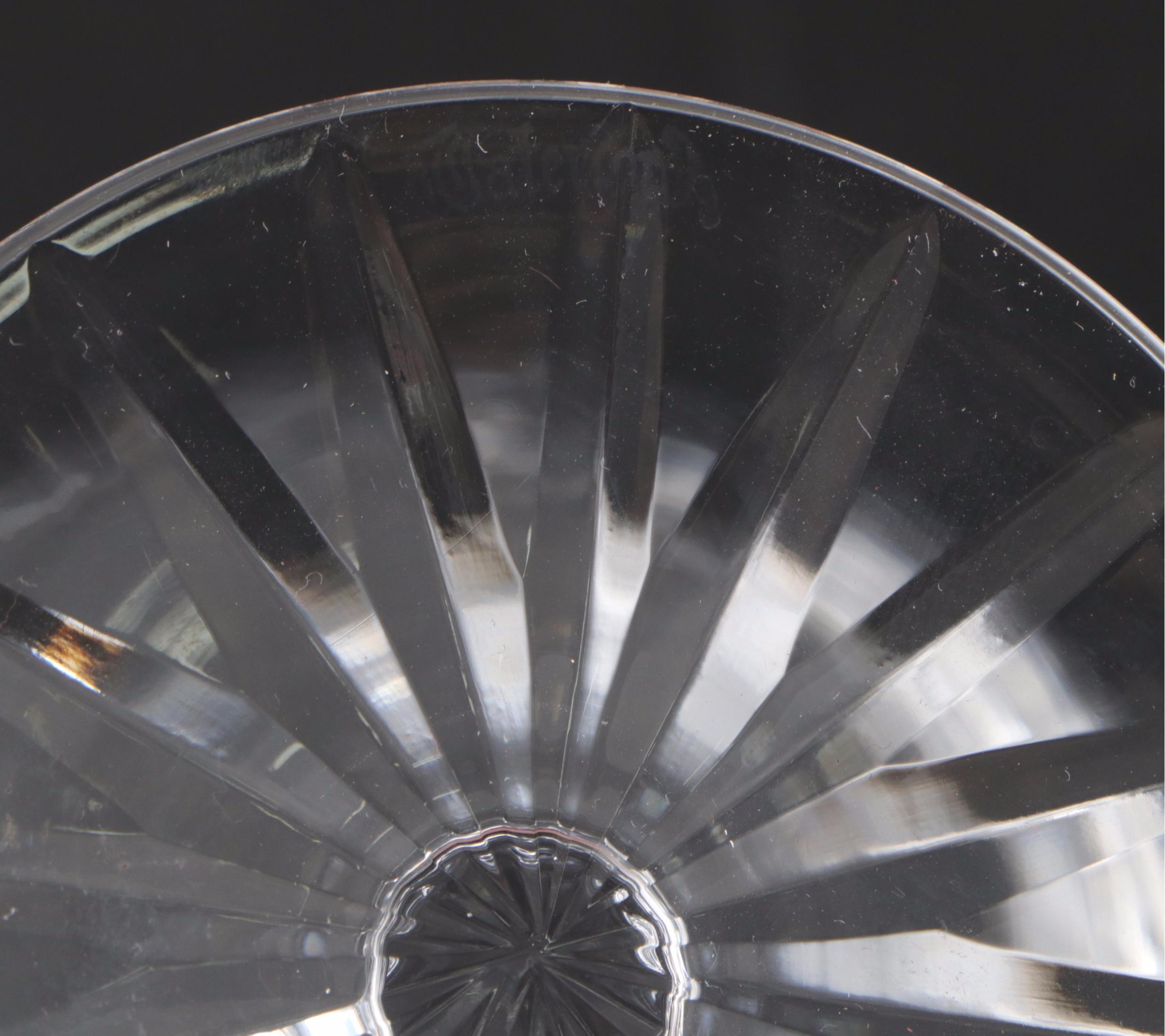 Waterford Crystal "Lismore" Champagne Coupes, Mid to Late 20th Century