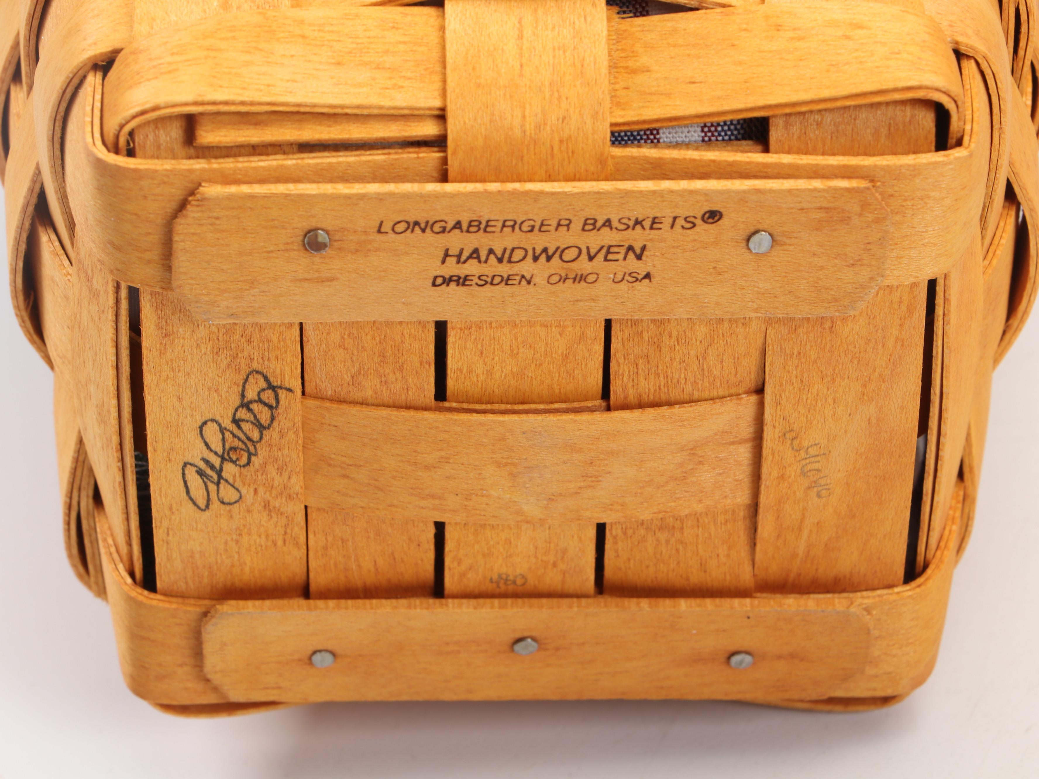 Longaberger Handcrafted Baskets and Organizer