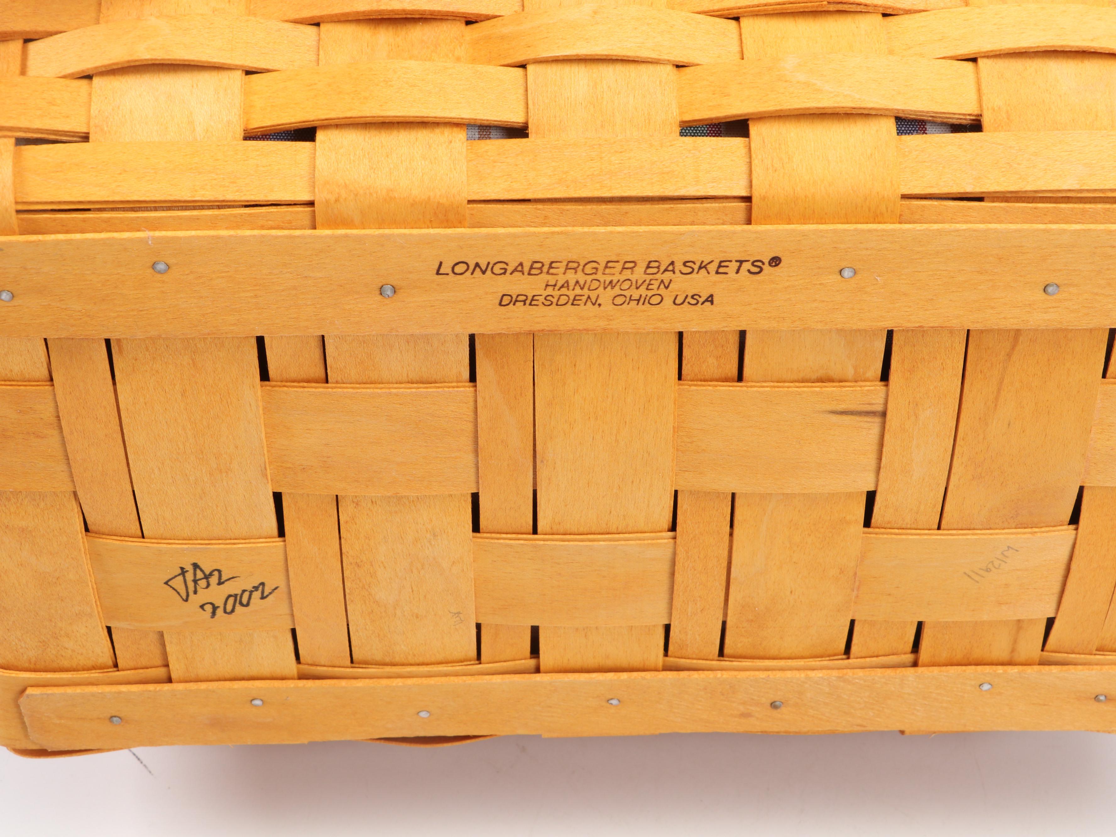 Longaberger Handcrafted Baskets and Organizer