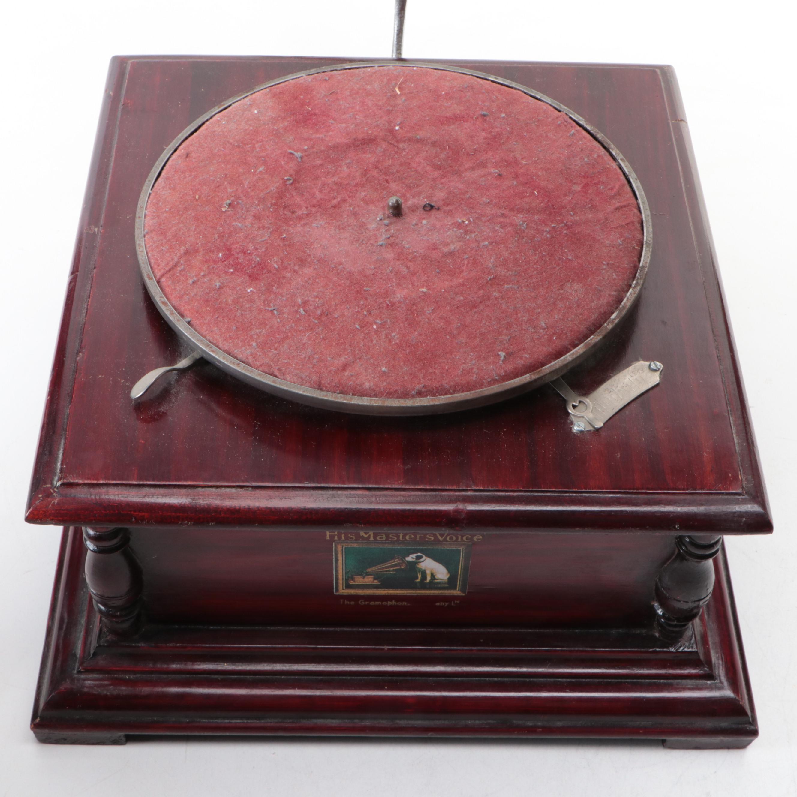 The Gramophone Co. "His Master's Voice" Gramophone with Plaster "Nipper" Statue